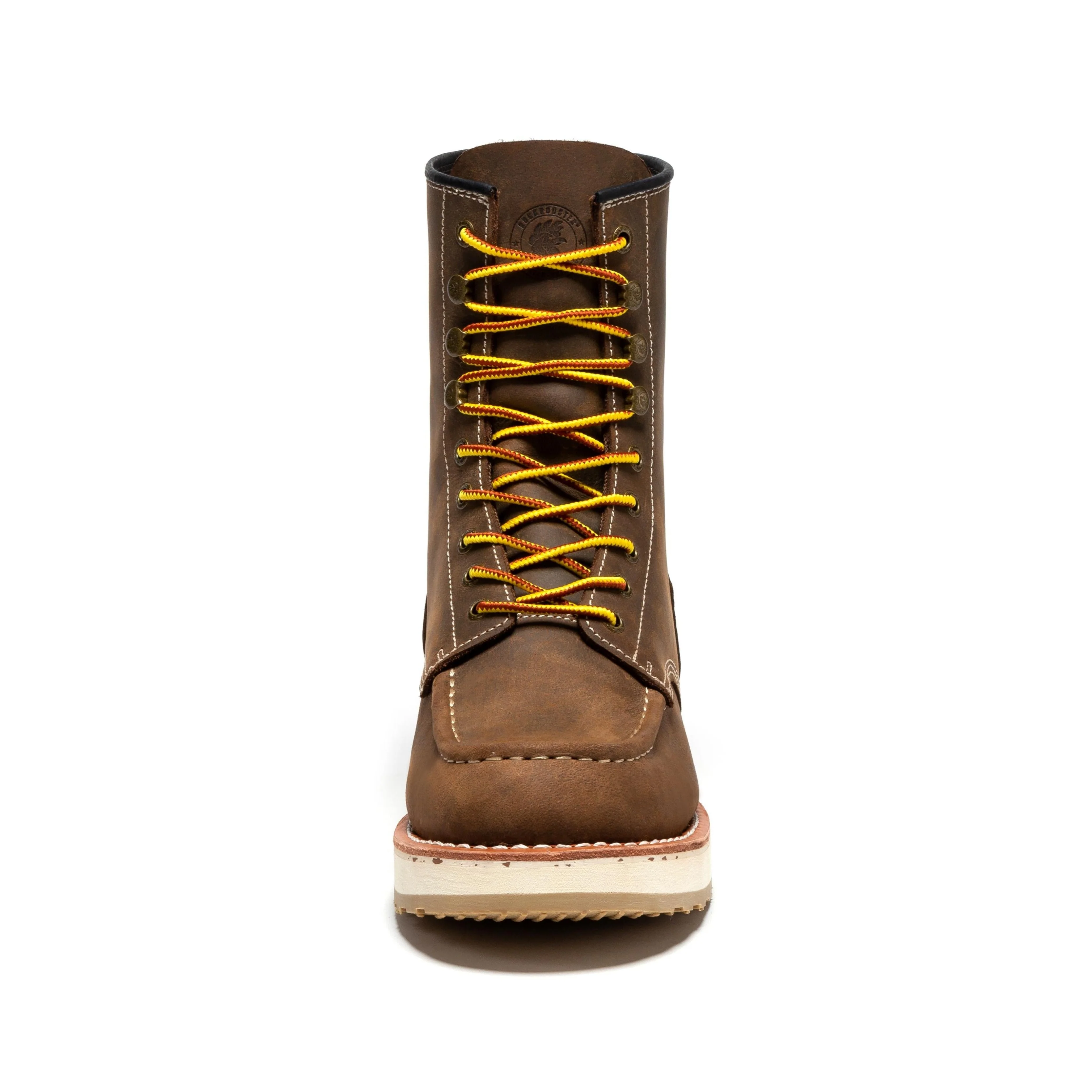 Mantua Men's 8 inch Dark Brown Soft Toe Wedge Work Boots SAP308 - Image 4