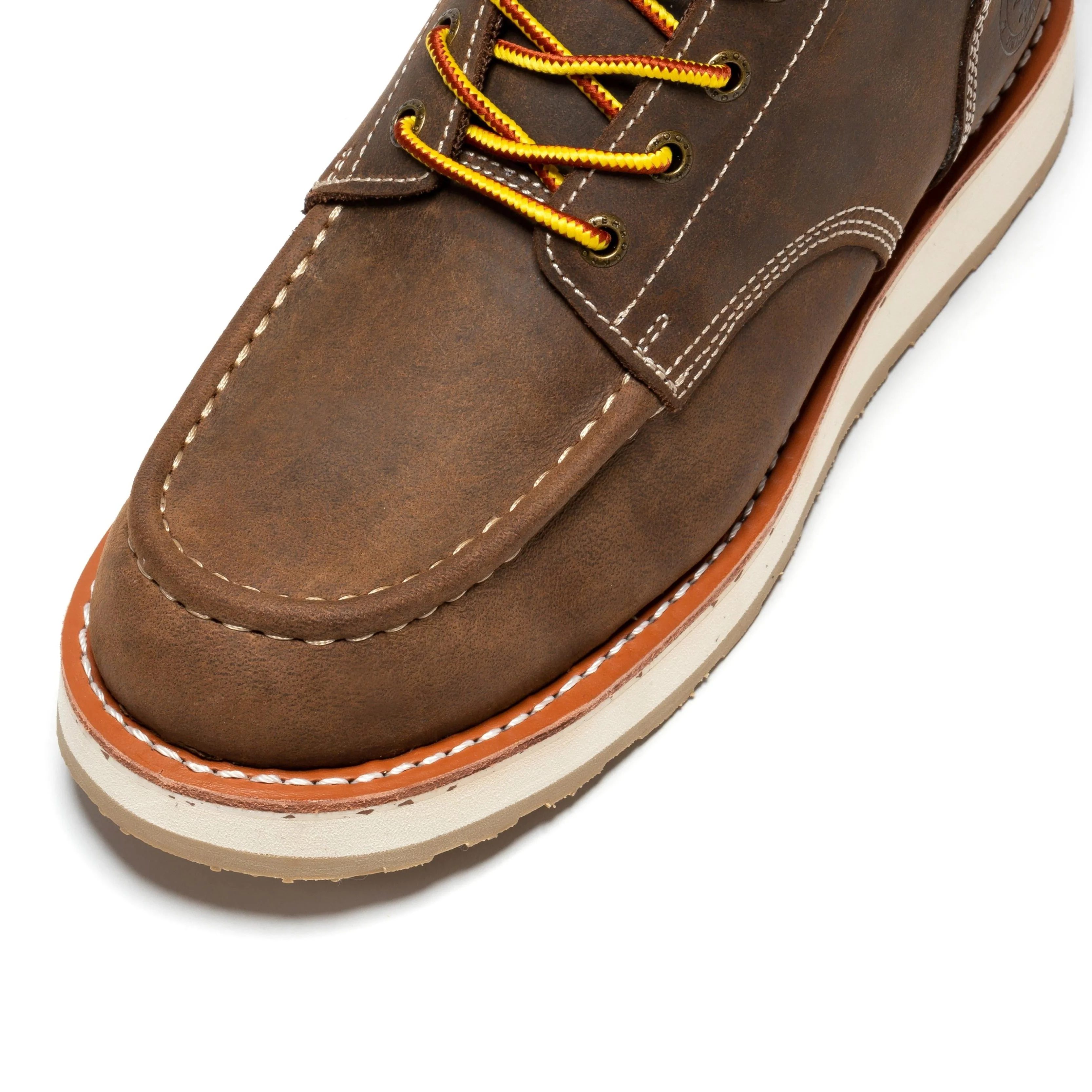 Mantua Men's 8 inch Dark Brown Soft Toe Wedge Work Boots SAP308 - Image 5