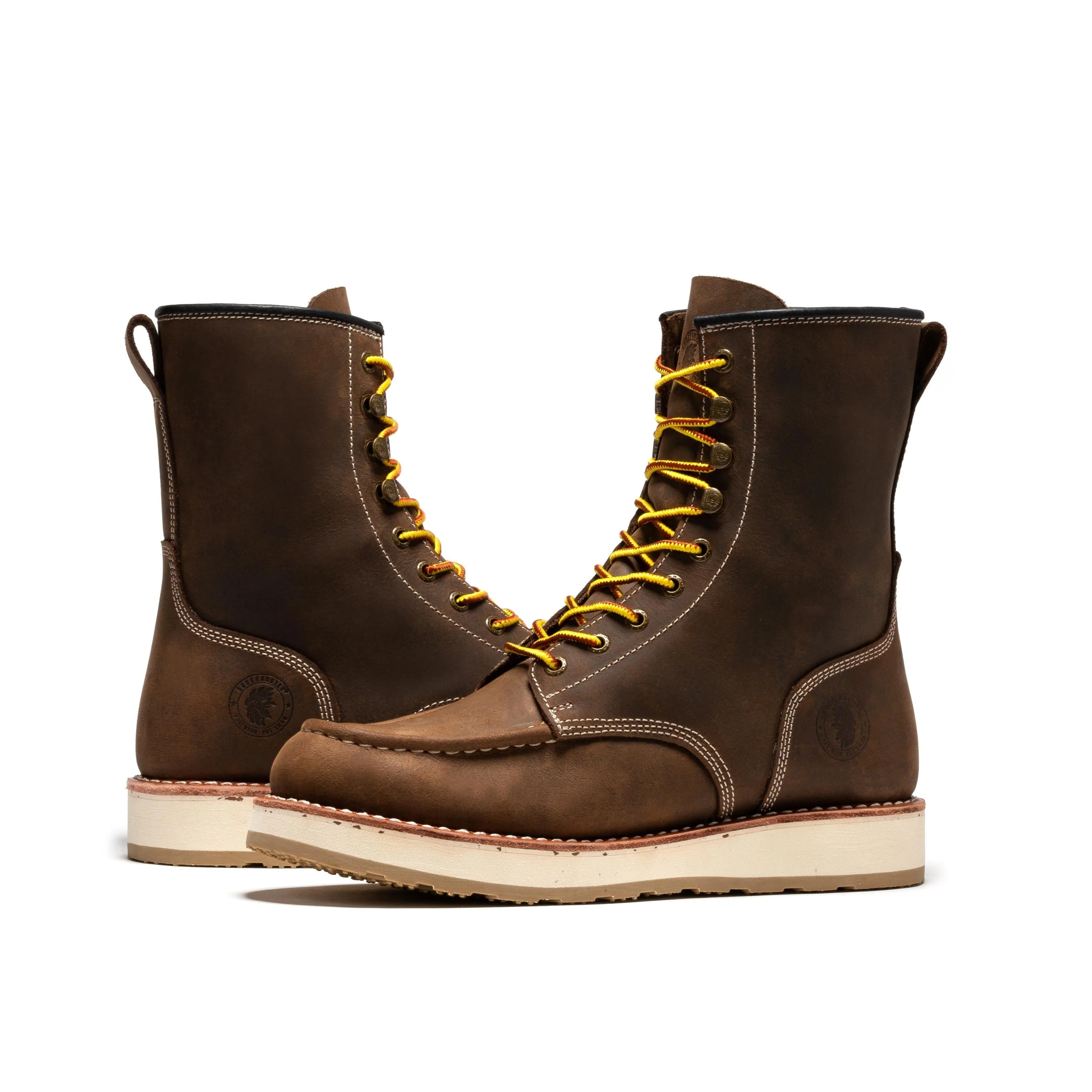 Mantua Men's 8 inch Dark Brown Soft Toe Wedge Work Boots SAP308 - Image 7