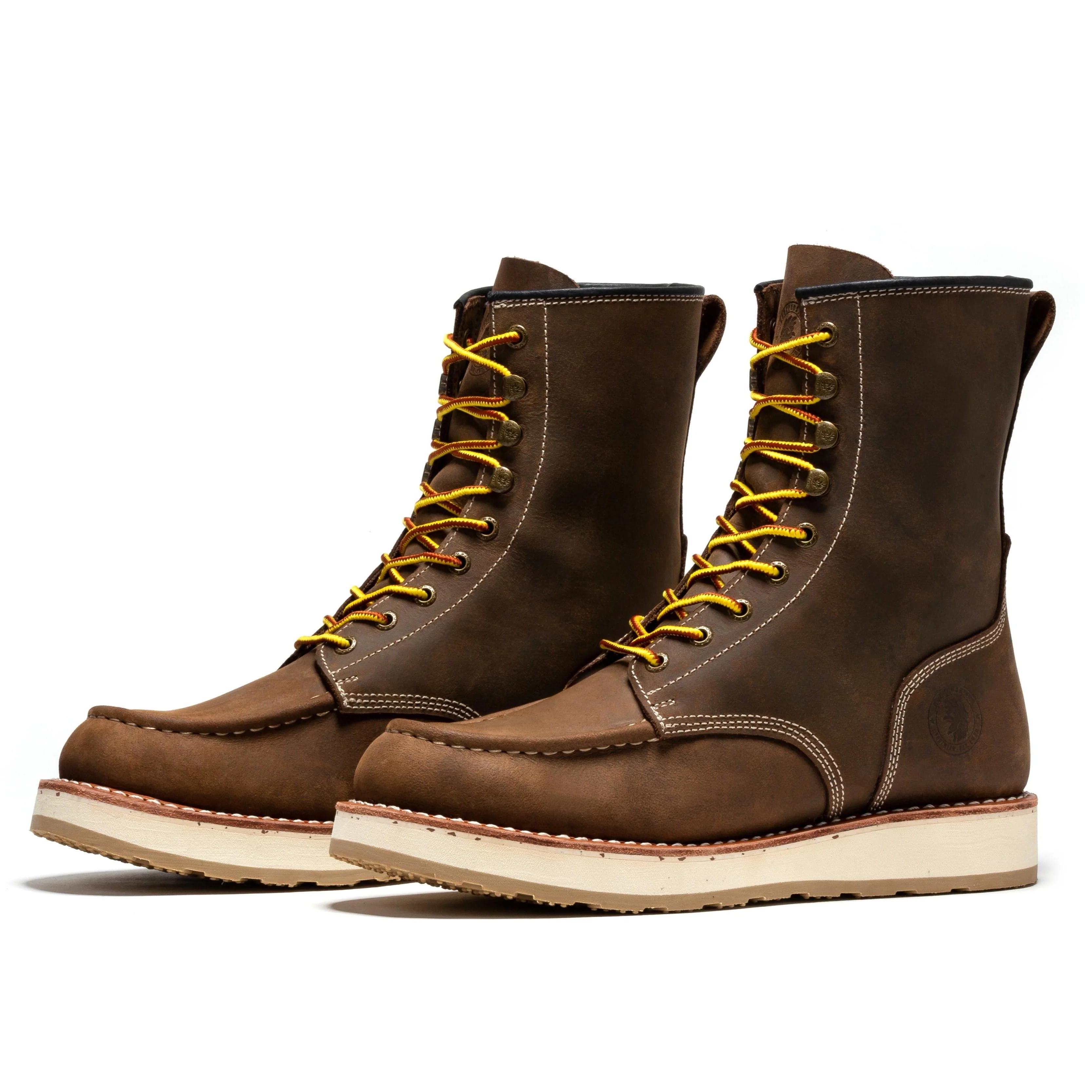 Mantua Men's 8 inch Dark Brown Soft Toe Wedge Work Boots SAP308 - Image 8