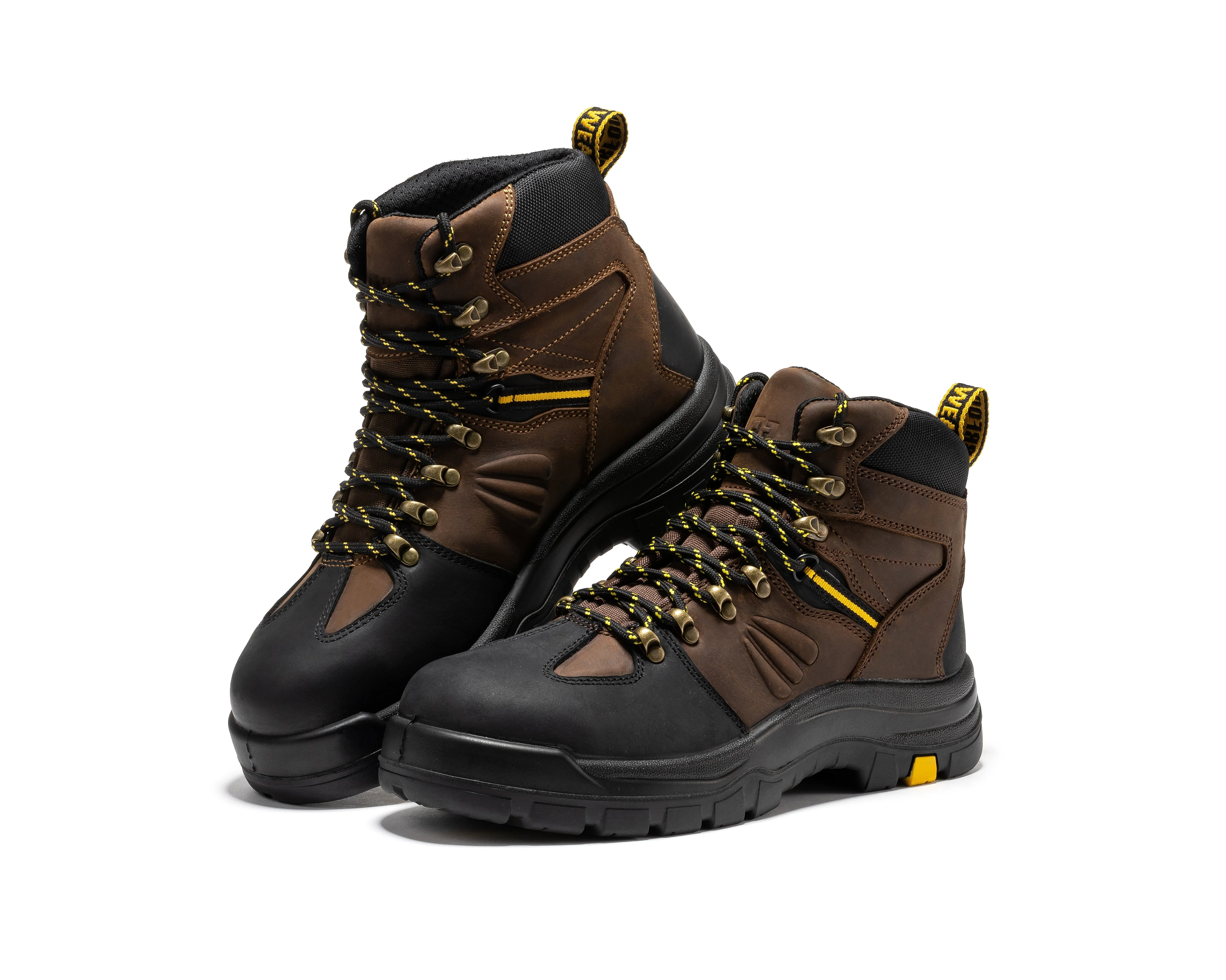 Marfa Brown 6 inch Waterproof Composite Toe Leather Work Boots CP211 - Image 8