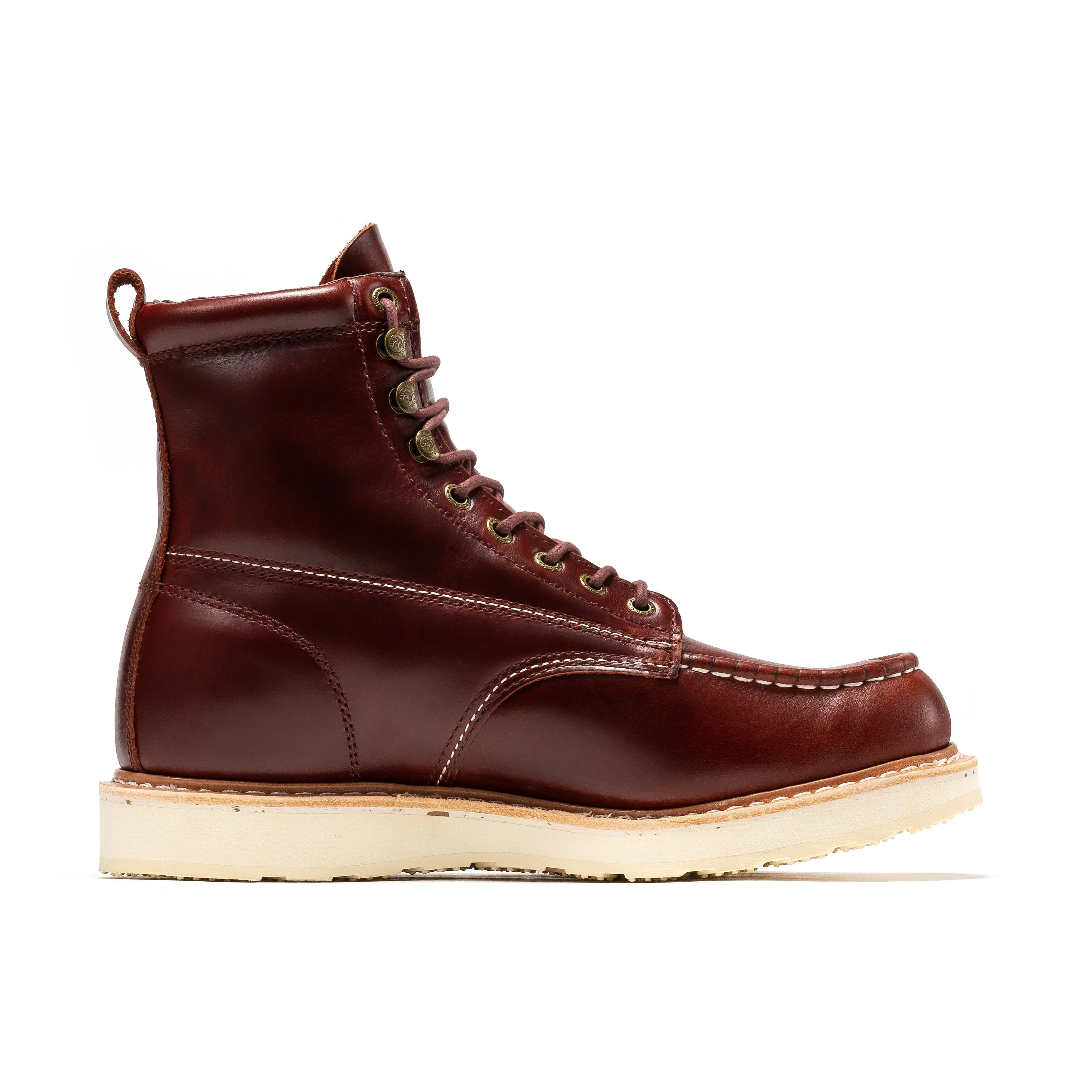 Norwood Cherry Brown Men's 6 inch Soft Toe Wedge Work Boots SAP600 - Image 3