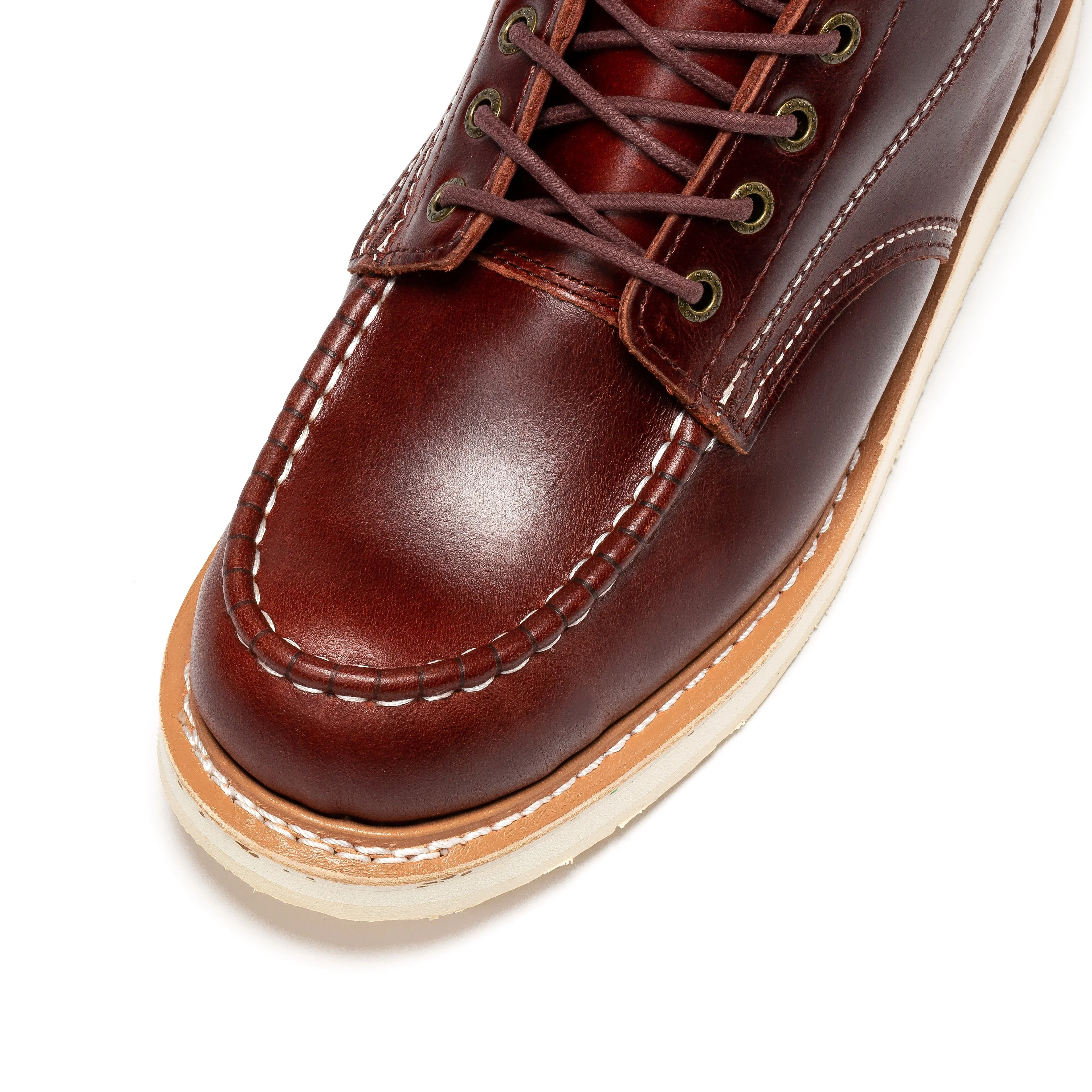 Norwood Cherry Brown Men's 6 inch Soft Toe Wedge Work Boots SAP600 - Image 6