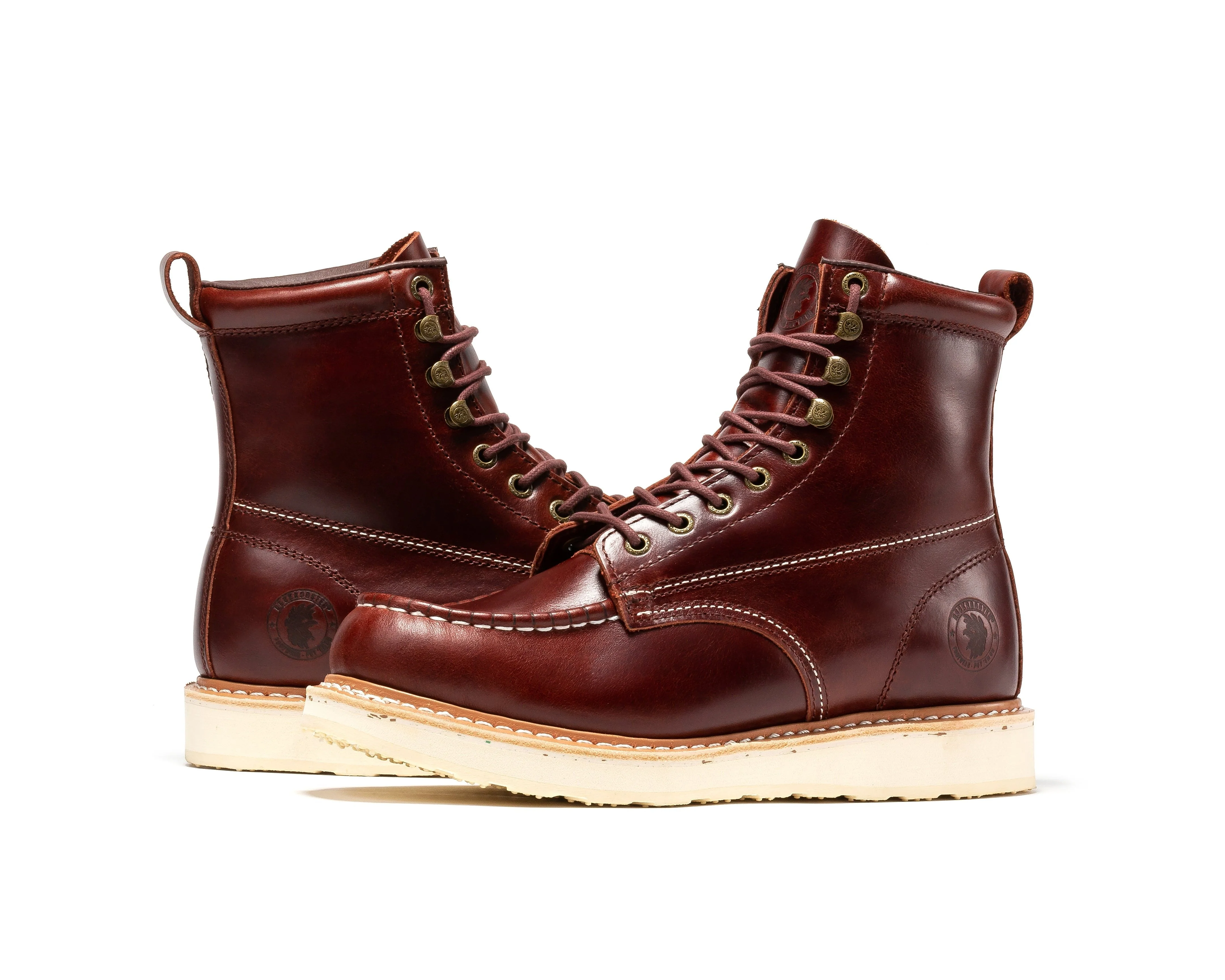 Norwood Cherry Brown Men's 6 inch Soft Toe Wedge Work Boots SAP600 - Image 9