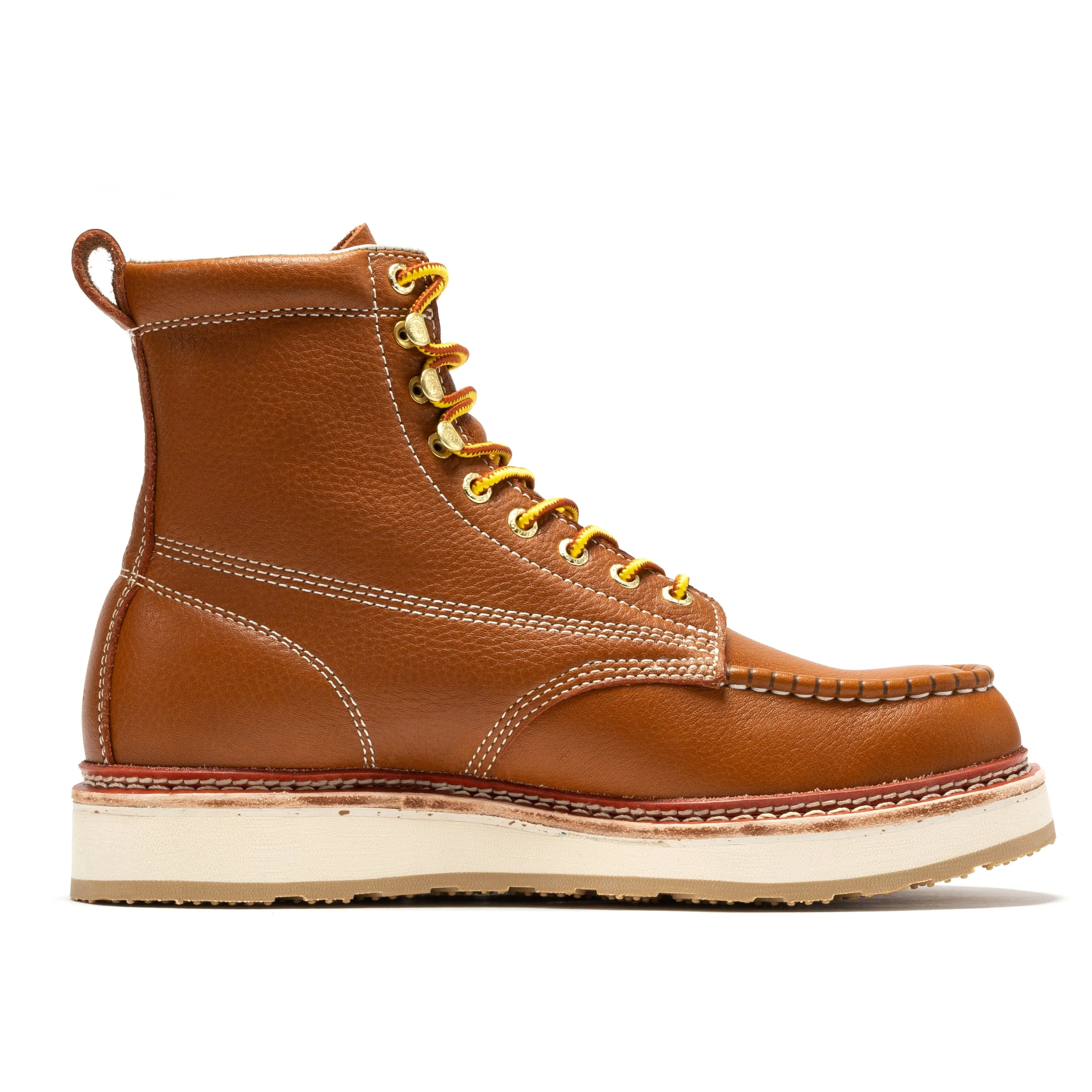 Norwood Men's 6 inch Brown Soft Toe Wedge Work Boots SAP611 - Image 2
