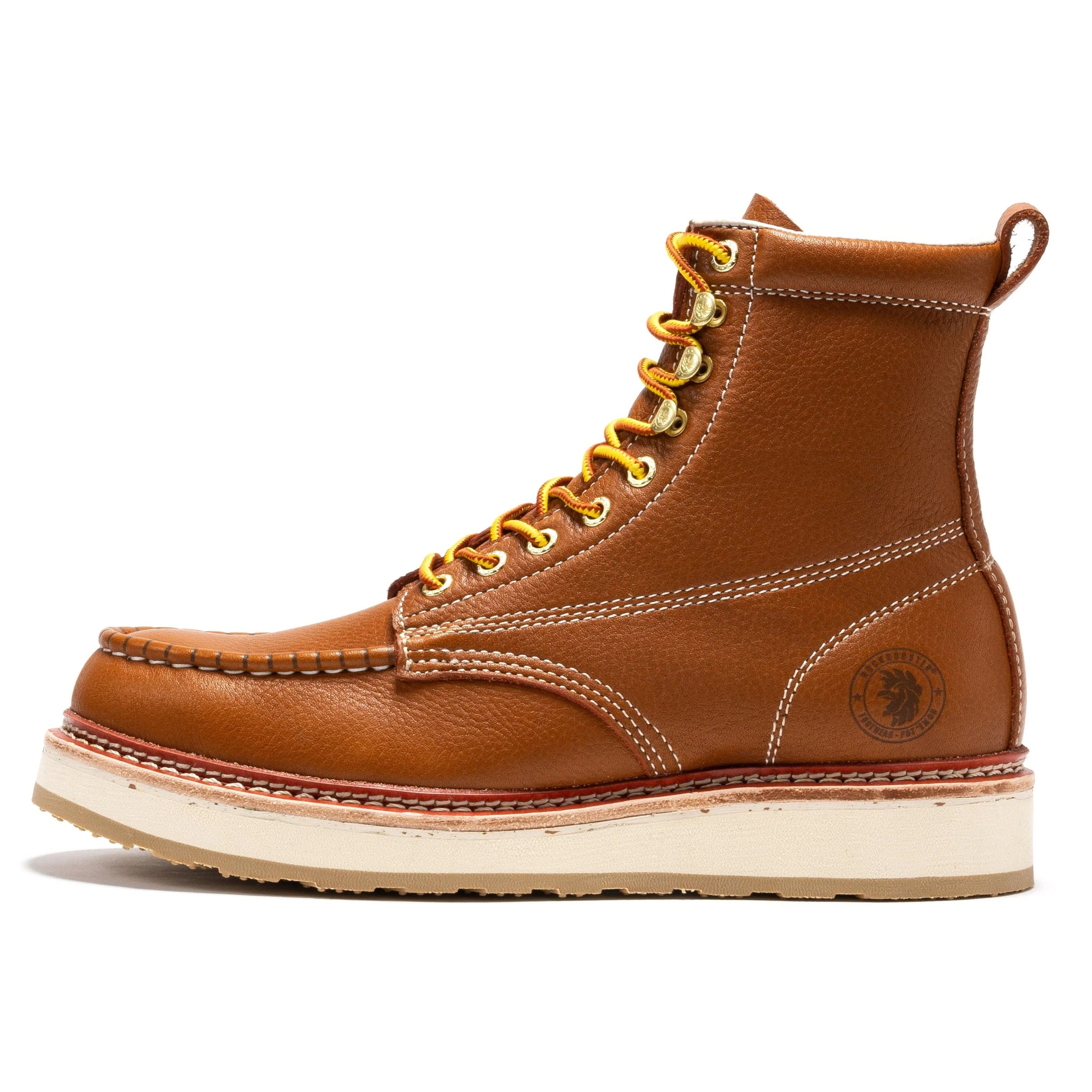 Norwood Men's 6 inch Brown Soft Toe Wedge Work Boots SAP611 - Image 3