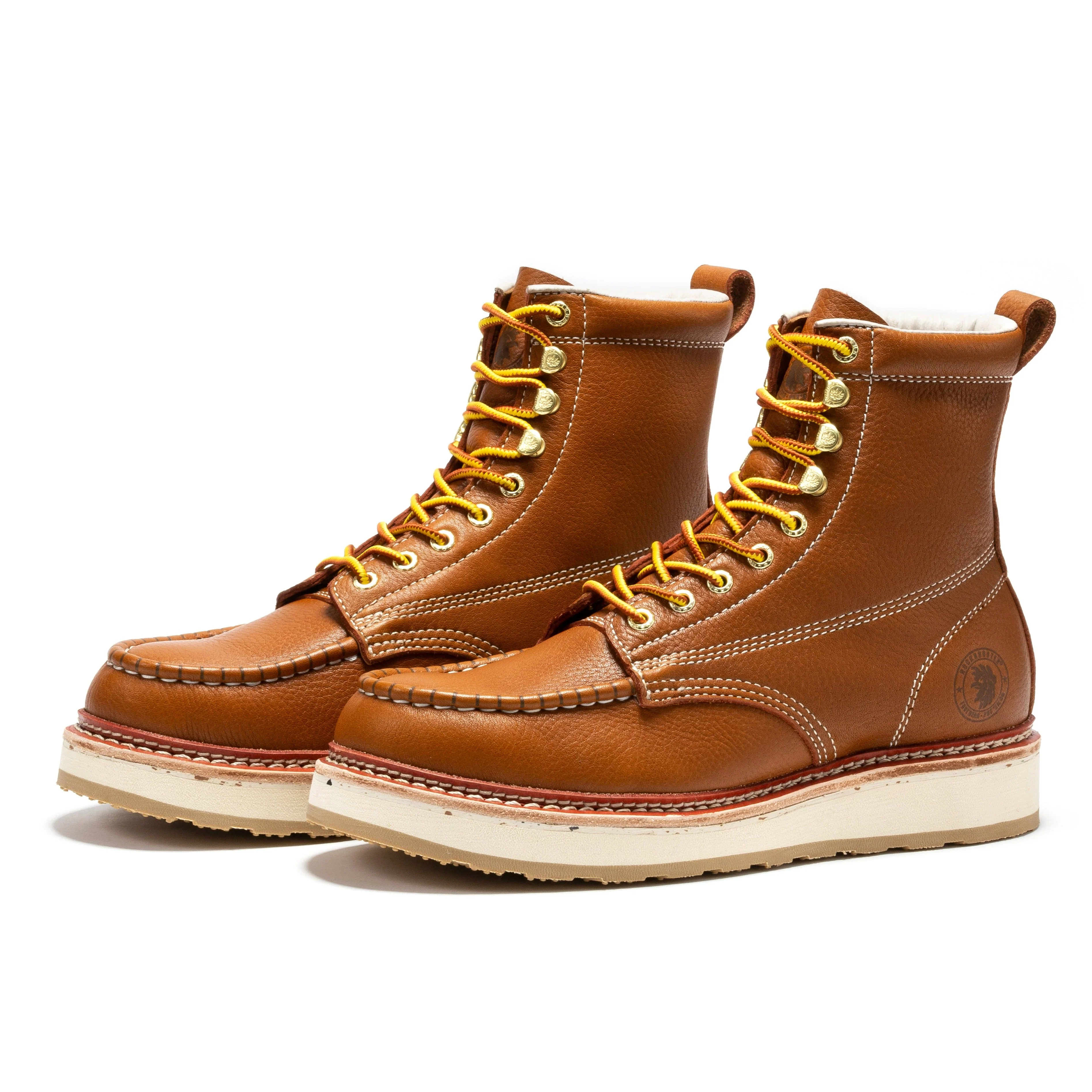 Norwood Men's 6 inch Brown Soft Toe Wedge Work Boots SAP611 - Image 9
