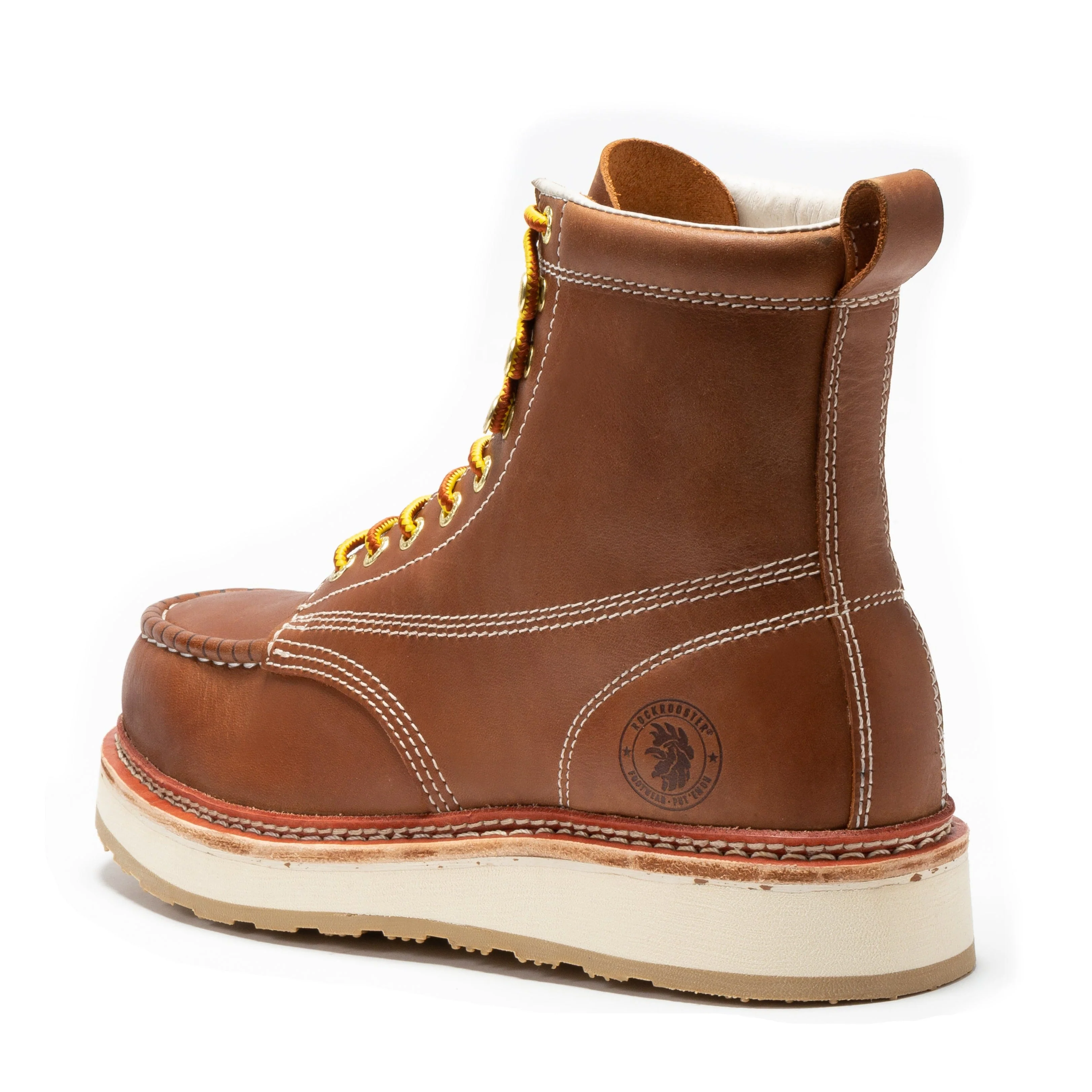 Norwood Men's 6 inch Brown Steel Toe Wedge Work Boots SAP621 - Image 2