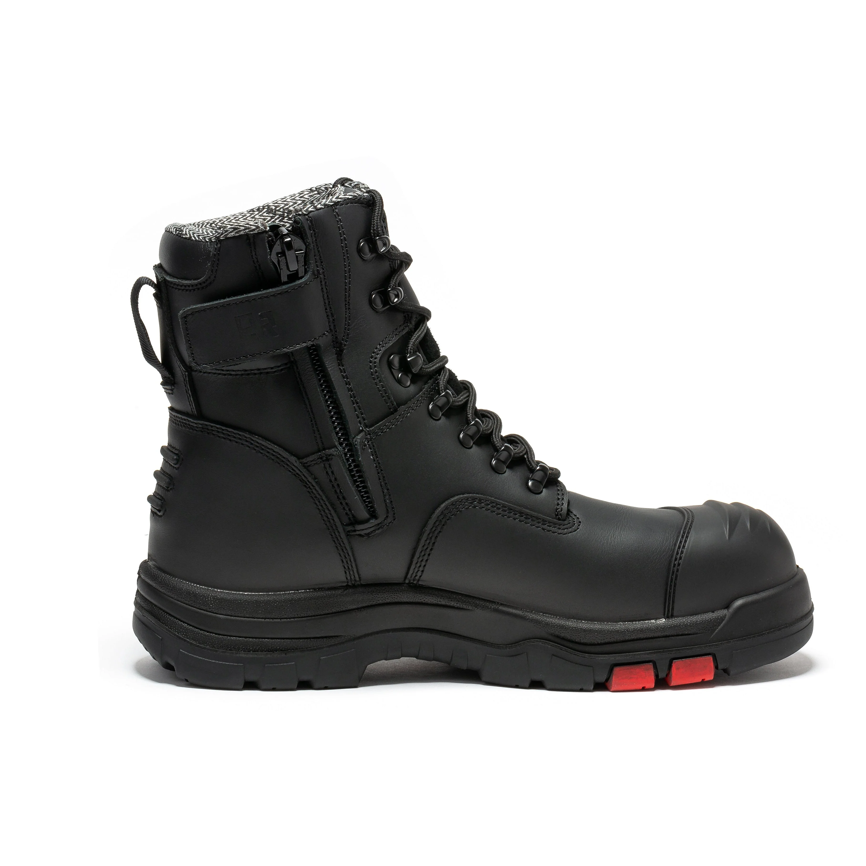 Roslyn Black 7 inch Zip-sided Composite Toe Leather Work Boots CP245Z - Image 3