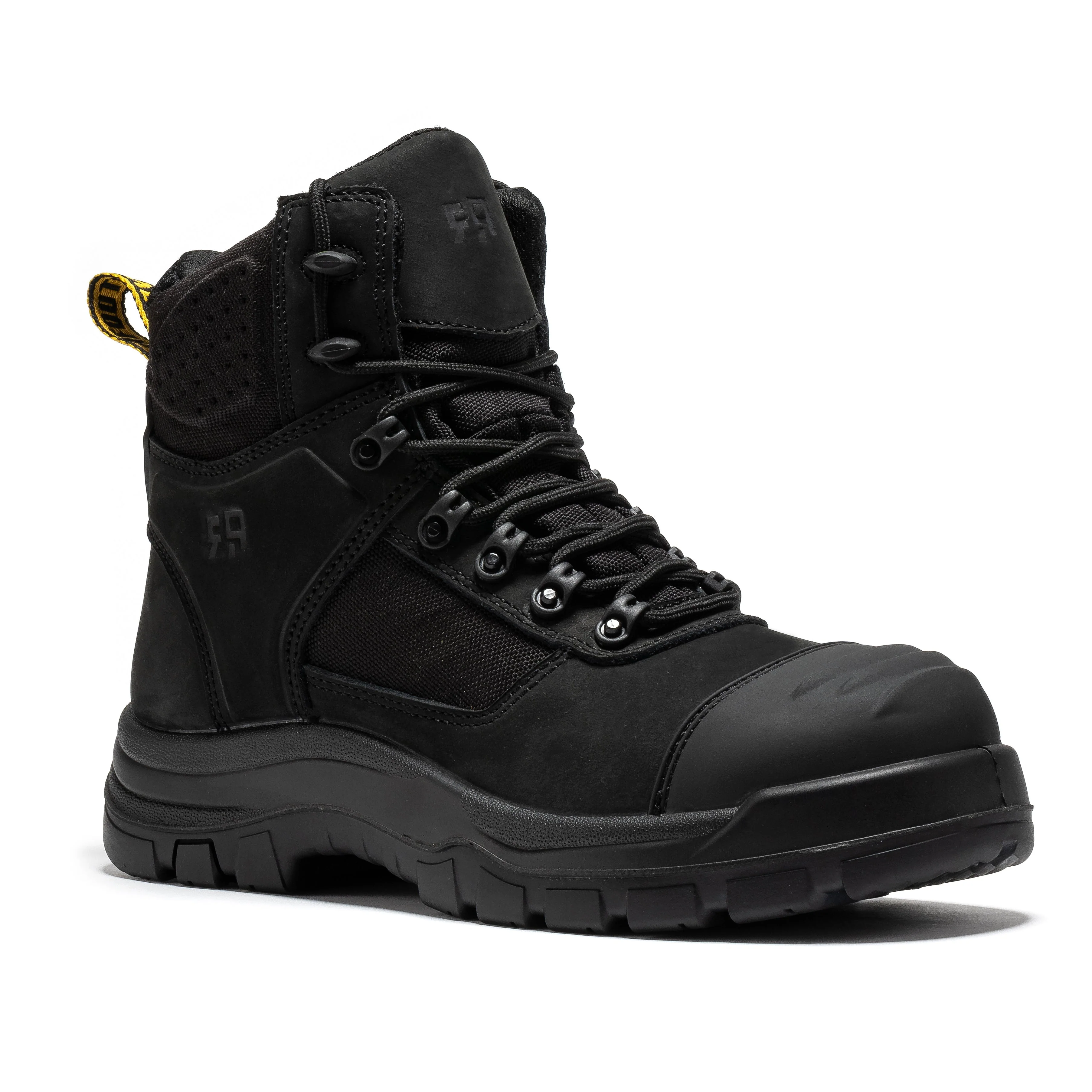 Stowe Black 7 inch Composite Toe Leather Work Boots CP212BK