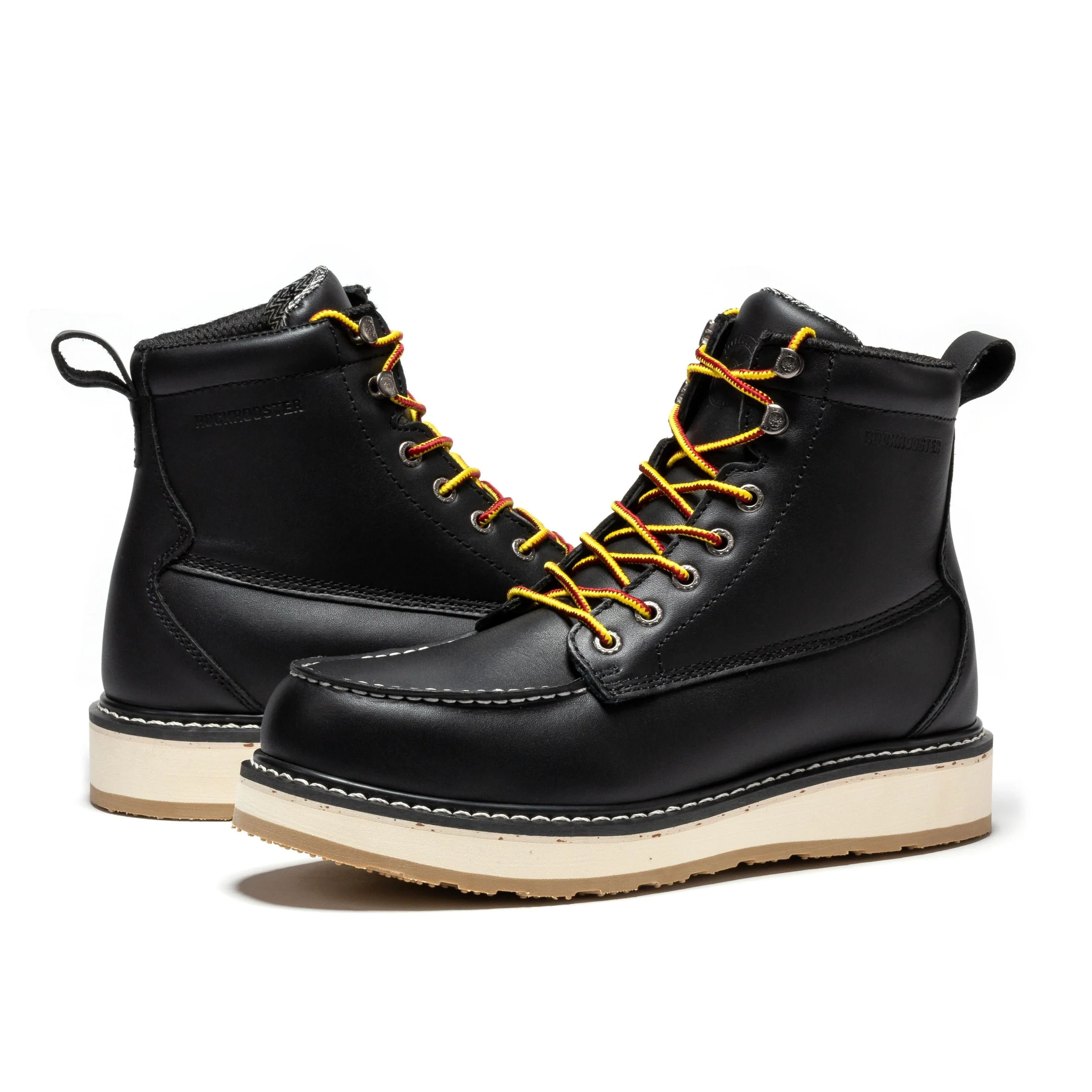 Trinidad Men's 6 inch Black Steel Toe Wedge Work Boots SAP2301 - Image 10