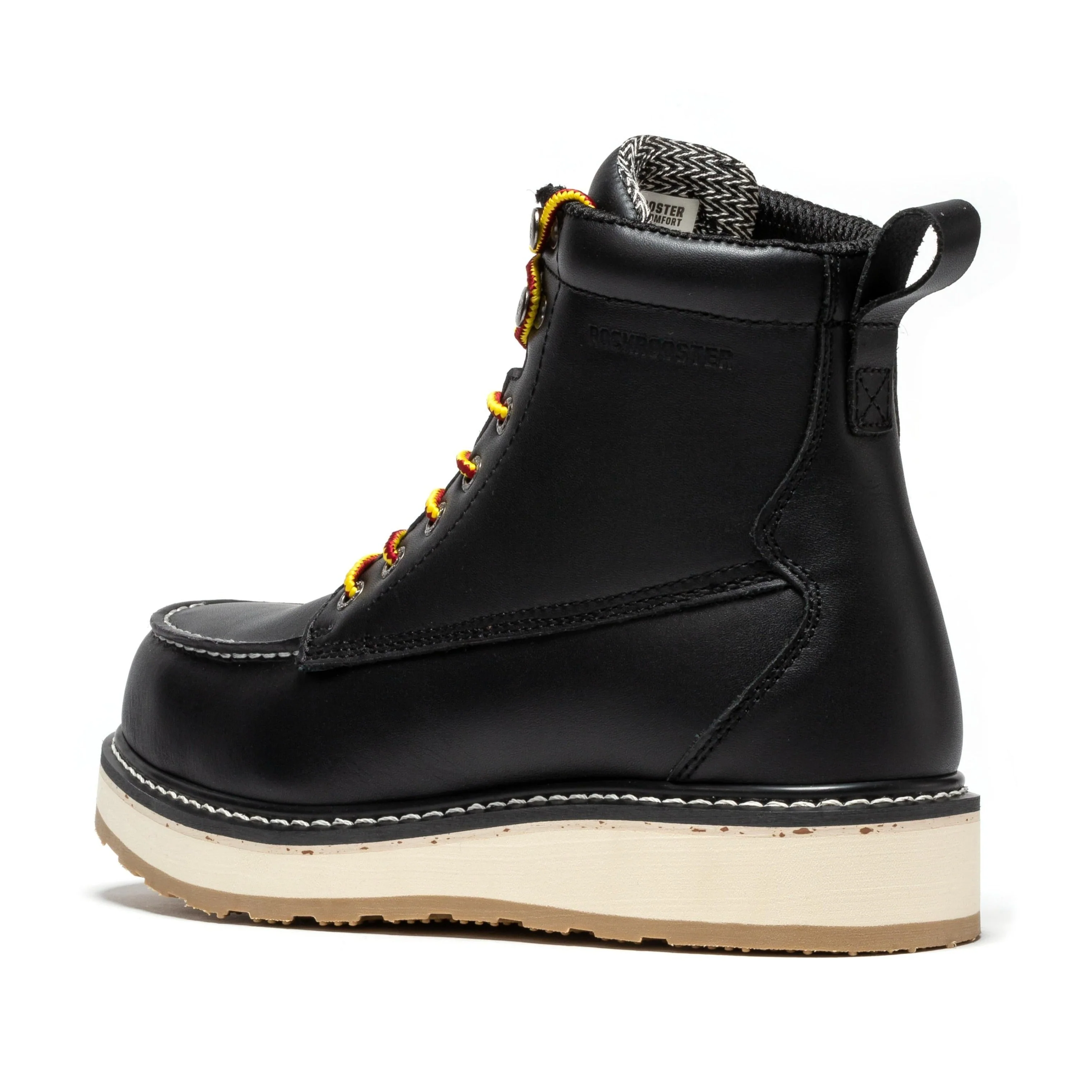 Trinidad Men's 6 inch Black Steel Toe Wedge Work Boots SAP2301 - Image 2
