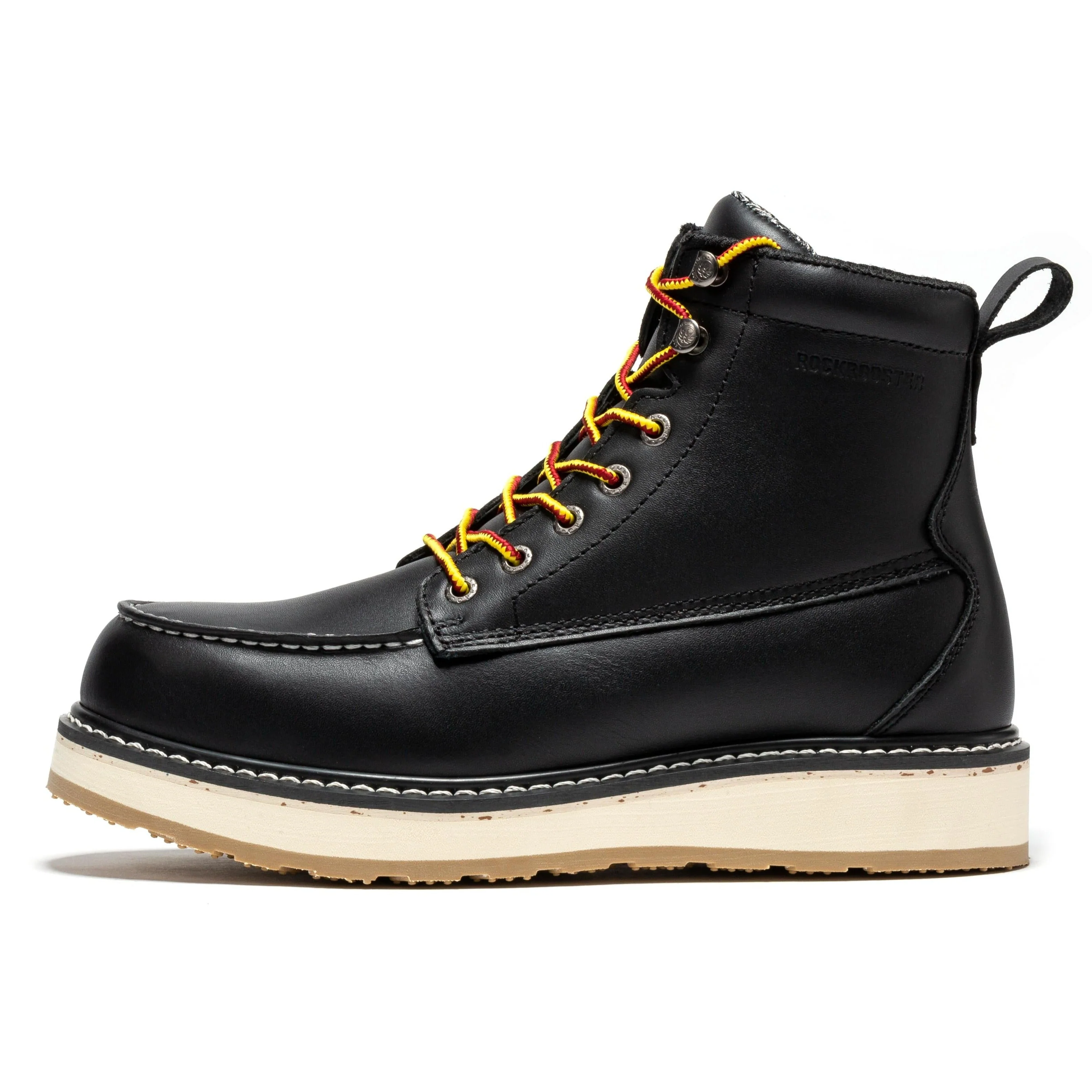 Trinidad Men's 6 inch Black Steel Toe Wedge Work Boots SAP2301 - Image 3