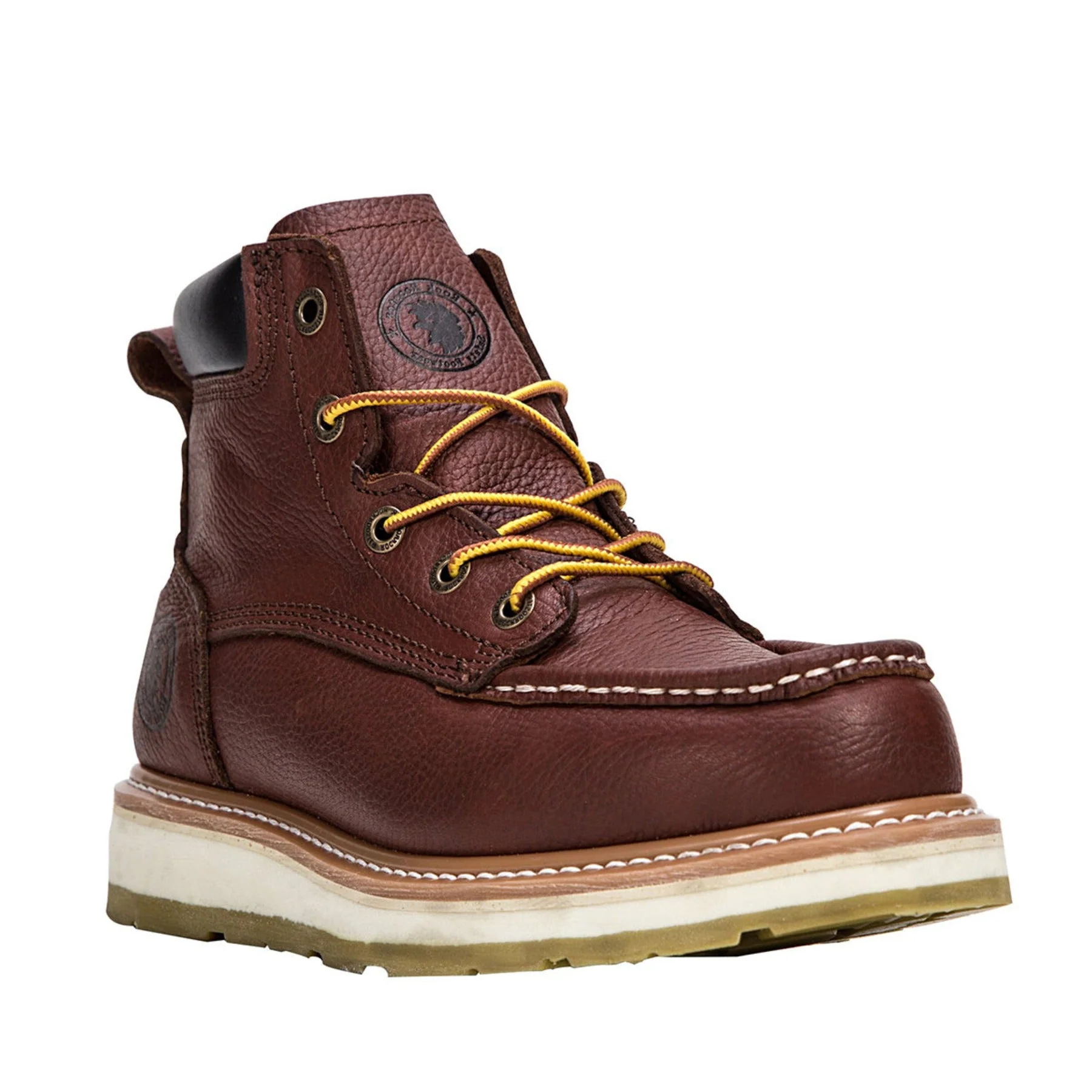 Walker Men's 6 Inch Brown Soft Toe Wedge Work Boots SAP360 - Image 11