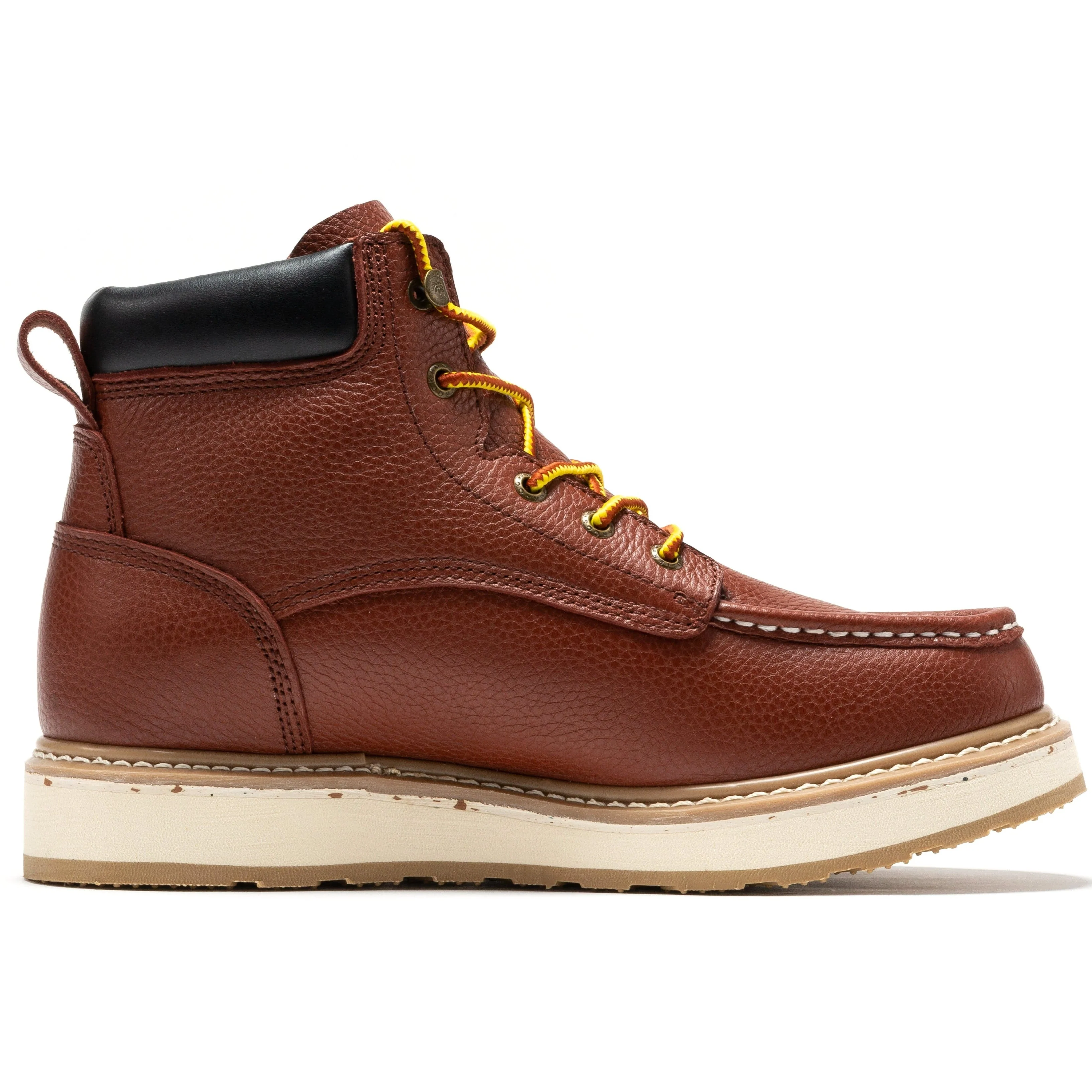 Walker Men's 6 Inch Brown Soft Toe Wedge Work Boots SAP360 - Image 4