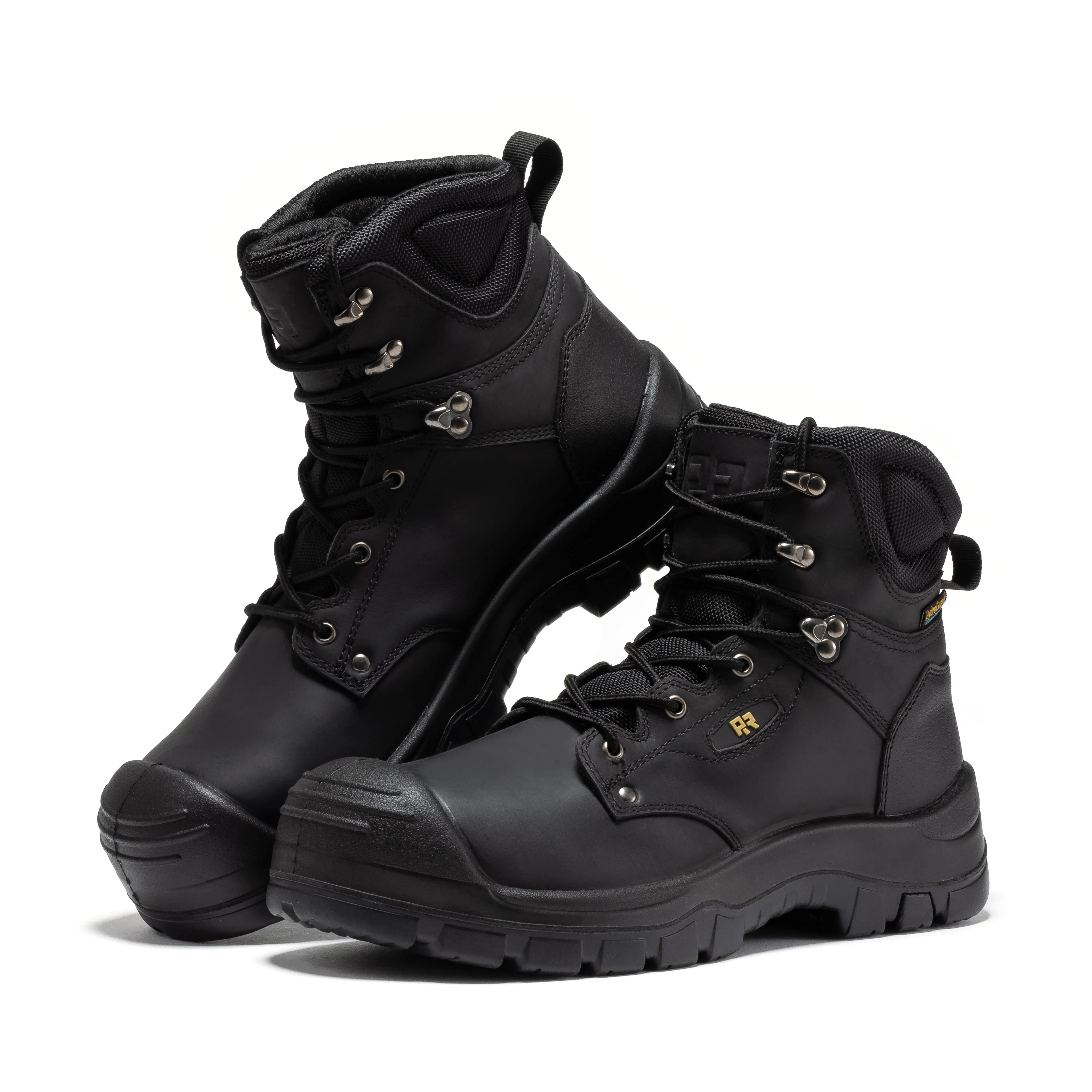 Woodland Black 6 inch Waterproof Composite Toe Leather Work Boots AK662 - Image 9