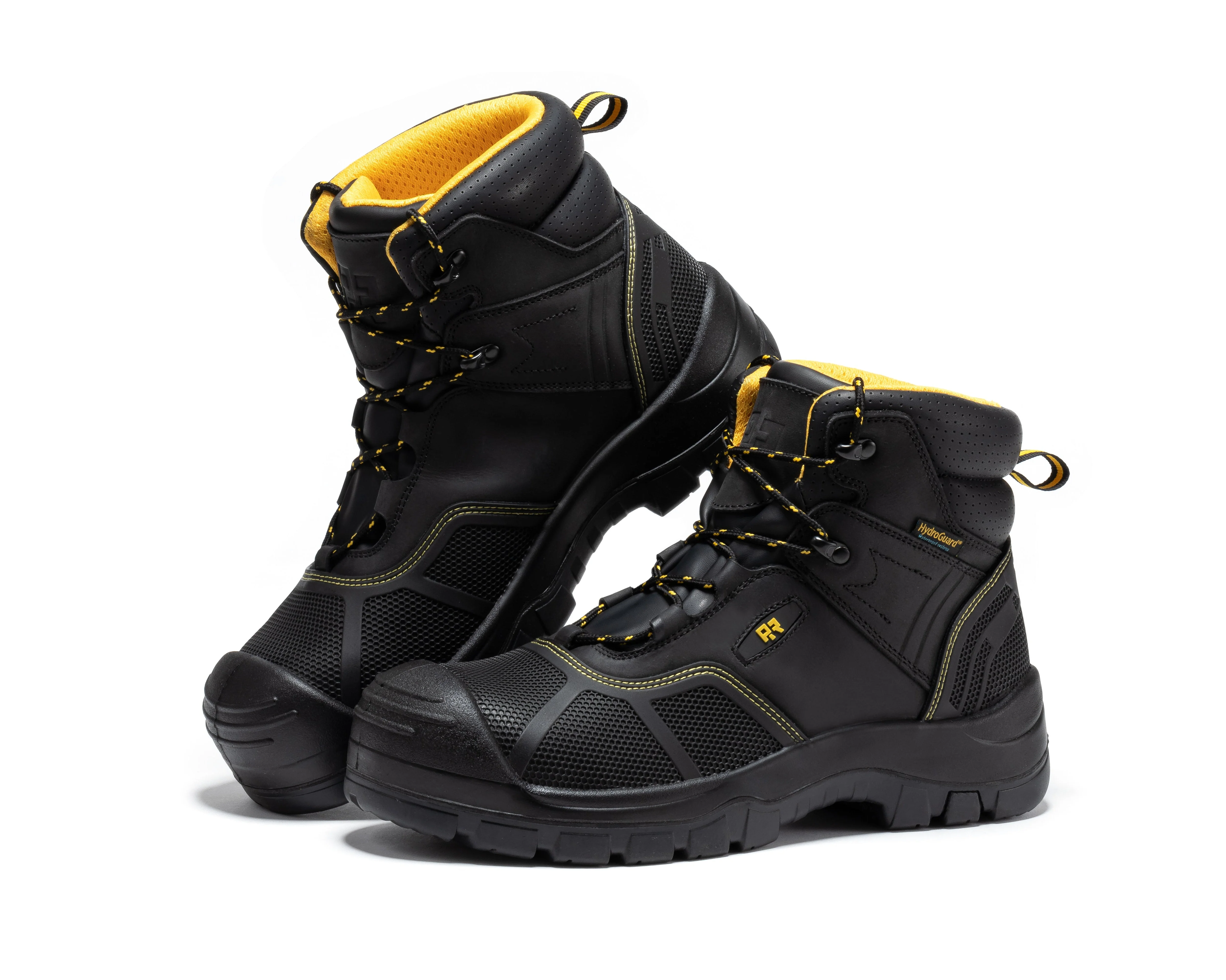 Woodland Black 6 inch Waterproof Composite Toe Leather Work Boots AK663 - Image 10