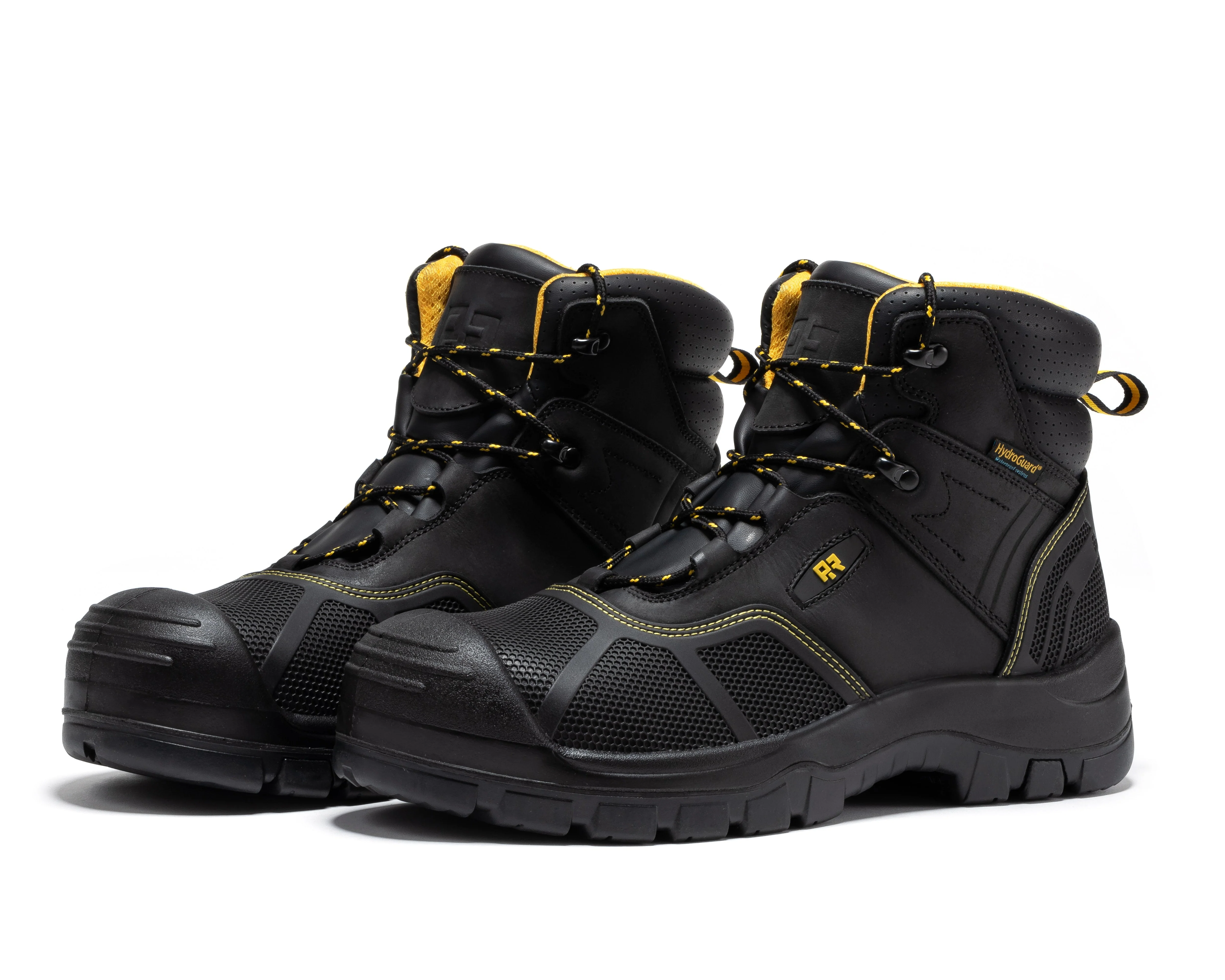 Woodland Black 6 inch Waterproof Composite Toe Leather Work Boots AK663 - Image 11