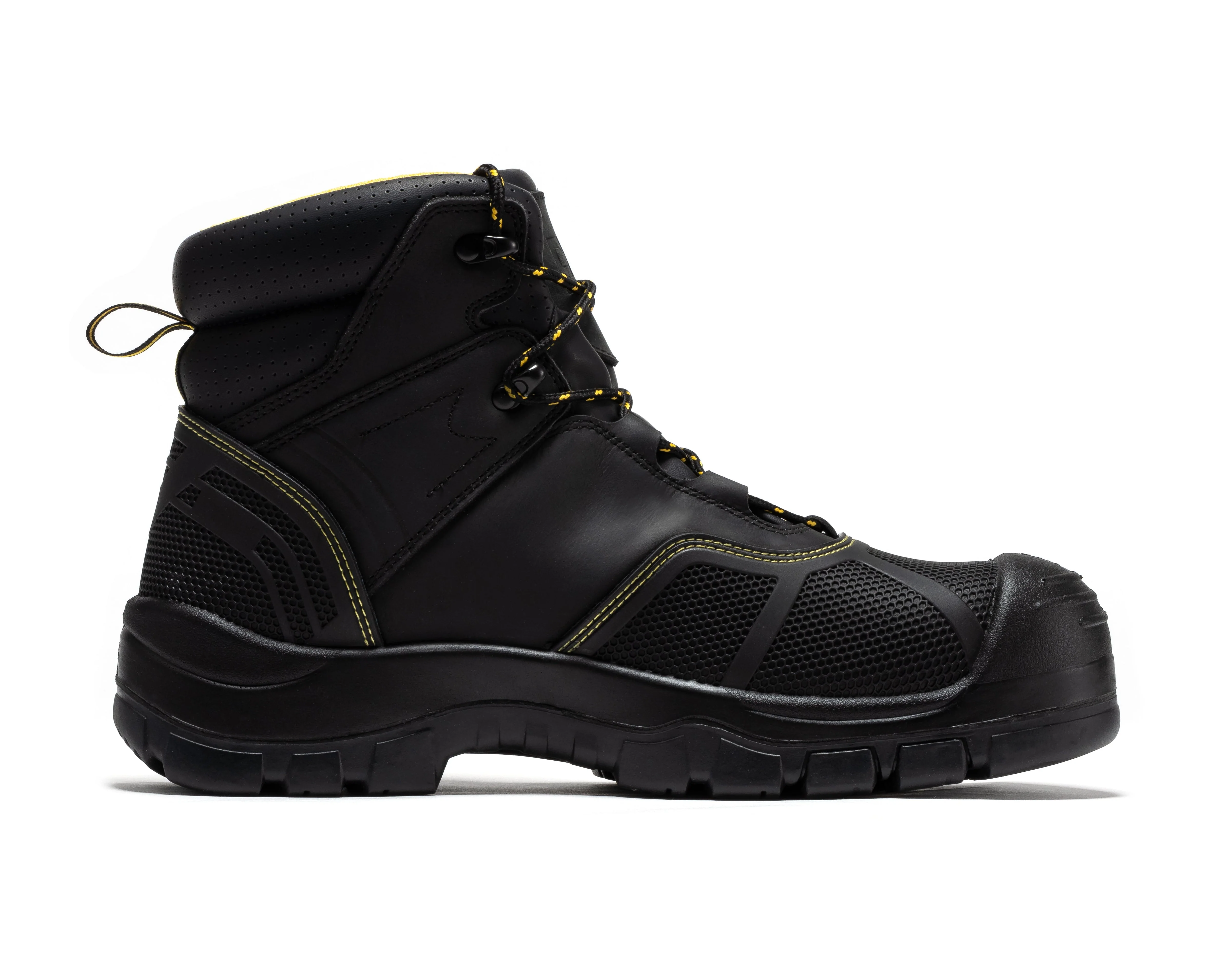 Woodland Black 6 inch Waterproof Composite Toe Leather Work Boots AK663 - Image 5