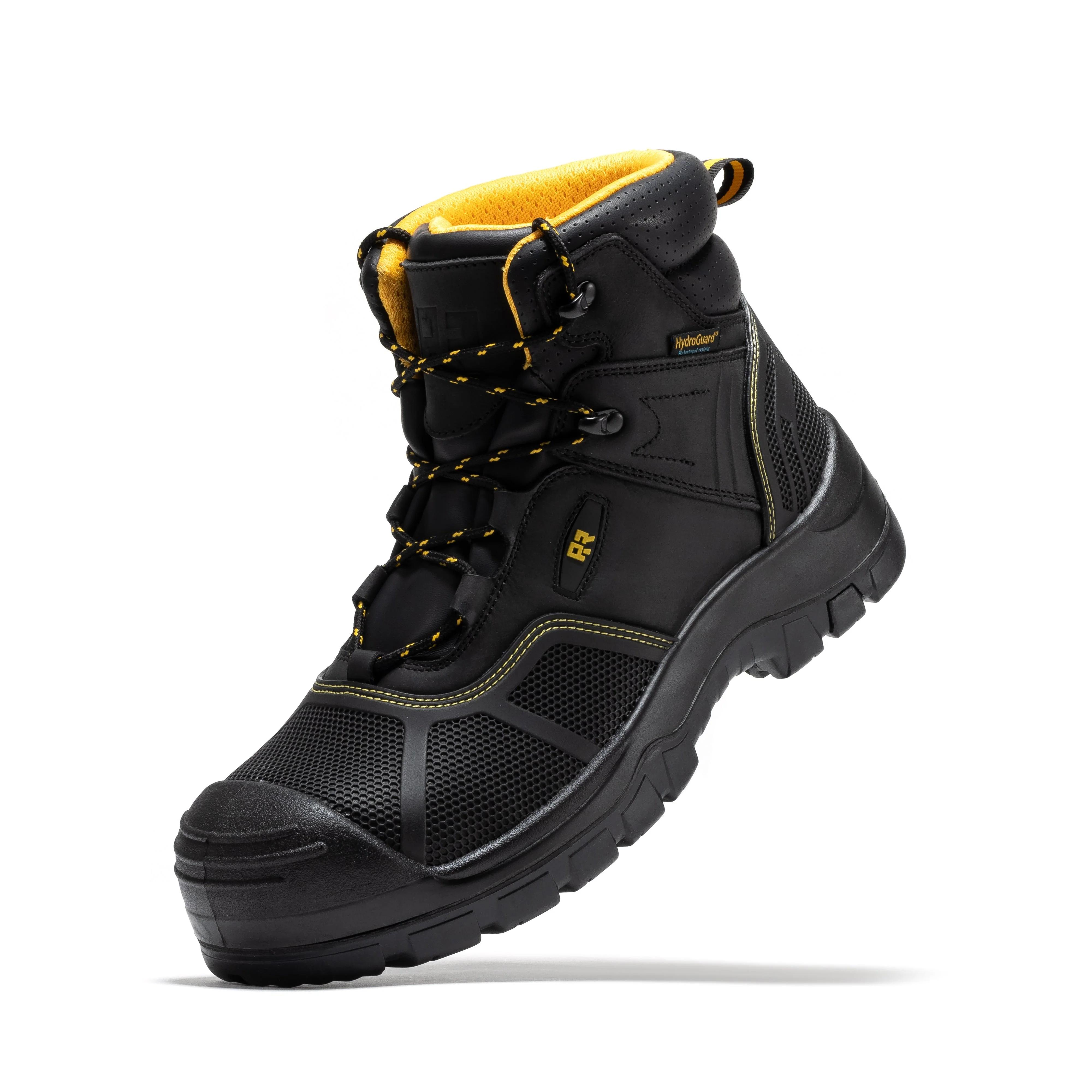 Woodland Black 6 inch Waterproof Composite Toe Leather Work Boots AK663 - Image 9