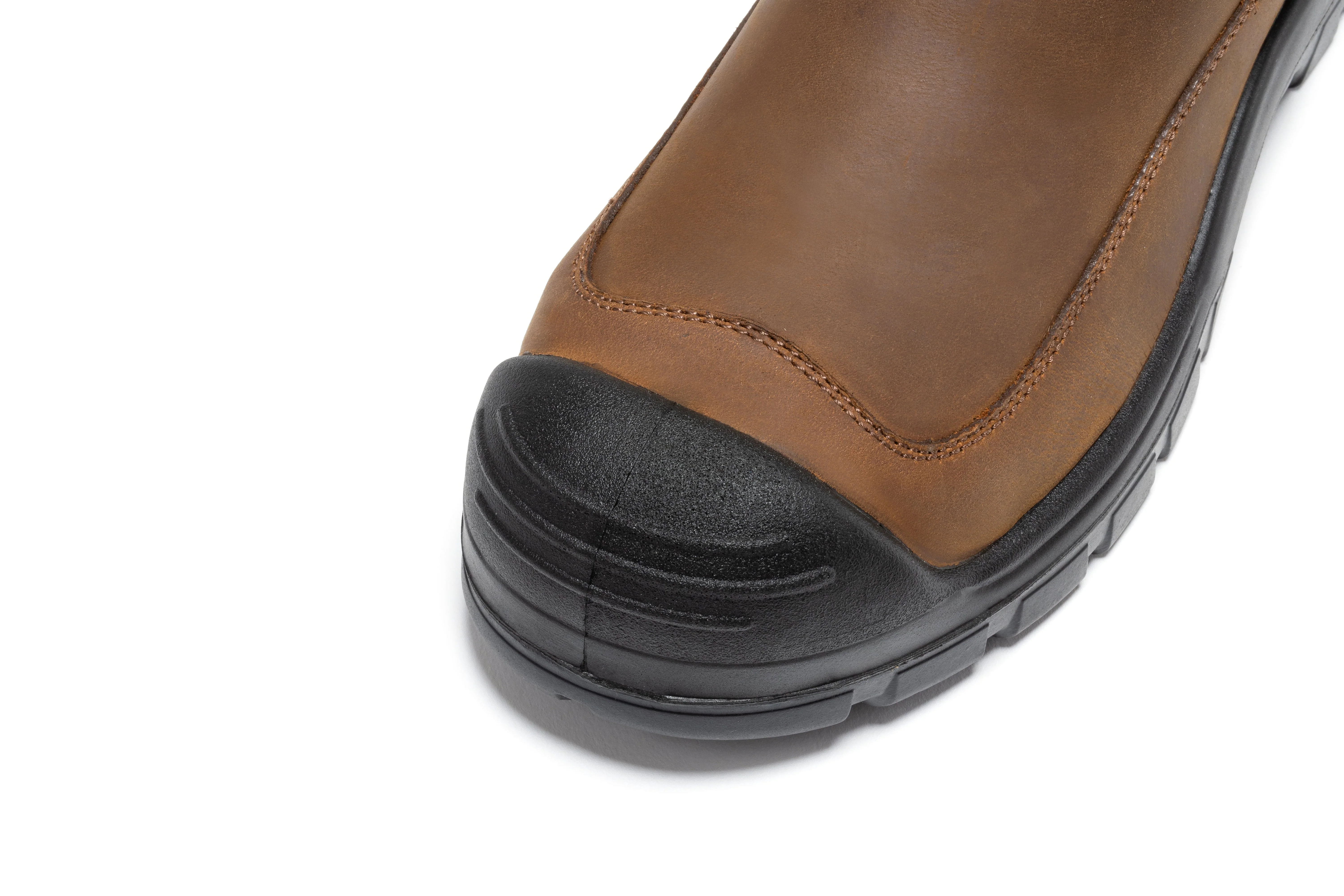 Woodland Brown 6 inch Composite Toe Pull-on Leather Work Boots AK664 - Image 7