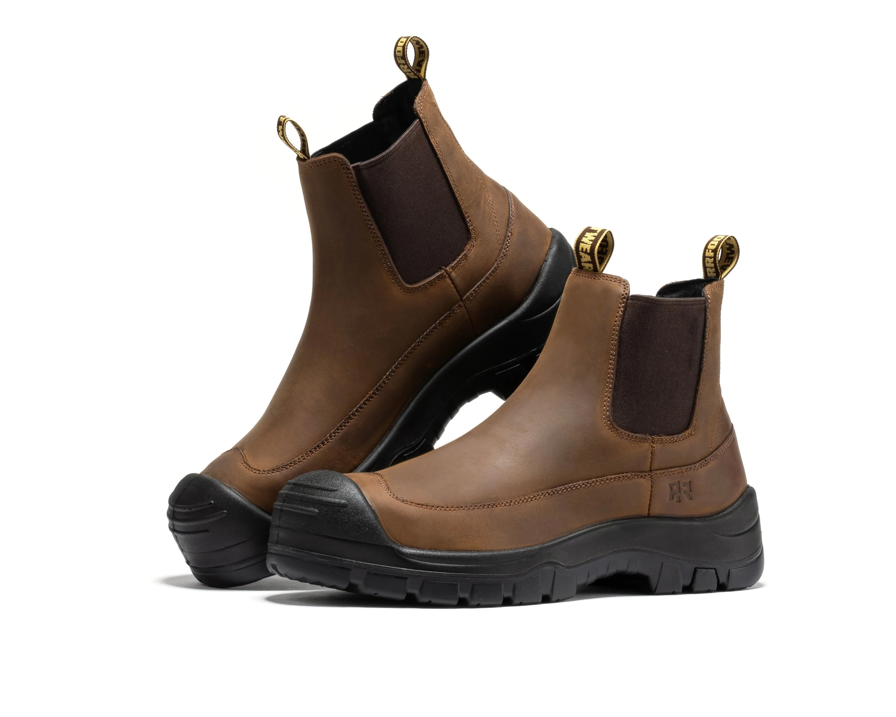 Woodland Brown 6 inch Composite Toe Pull-on Leather Work Boots AK664 - Image 8