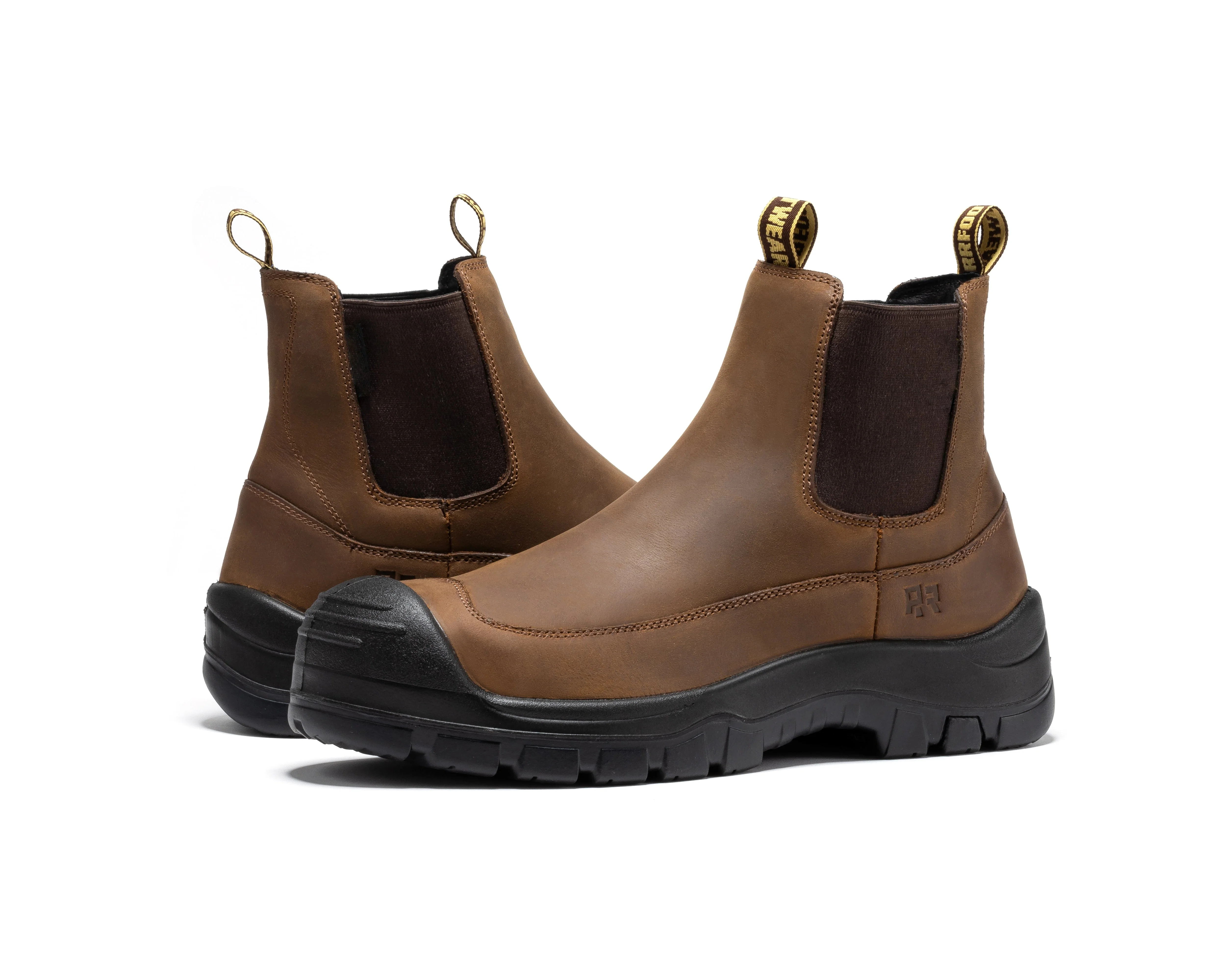 Woodland Brown 6 inch Composite Toe Pull-on Leather Work Boots AK664 - Image 9