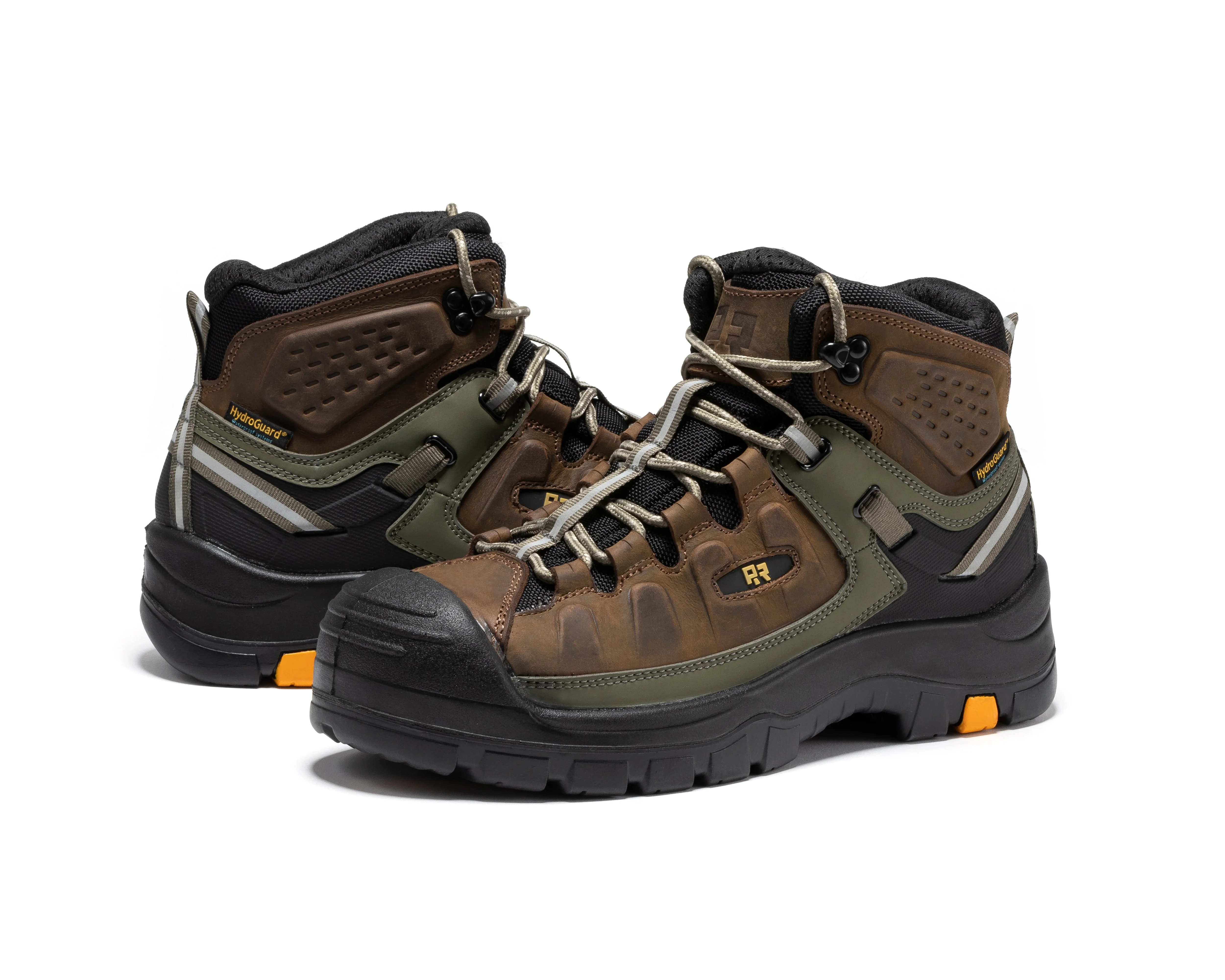 Woodland Brown 6 inch Composite Toe Waterproof Leather Work Boots AK661 - Image 7