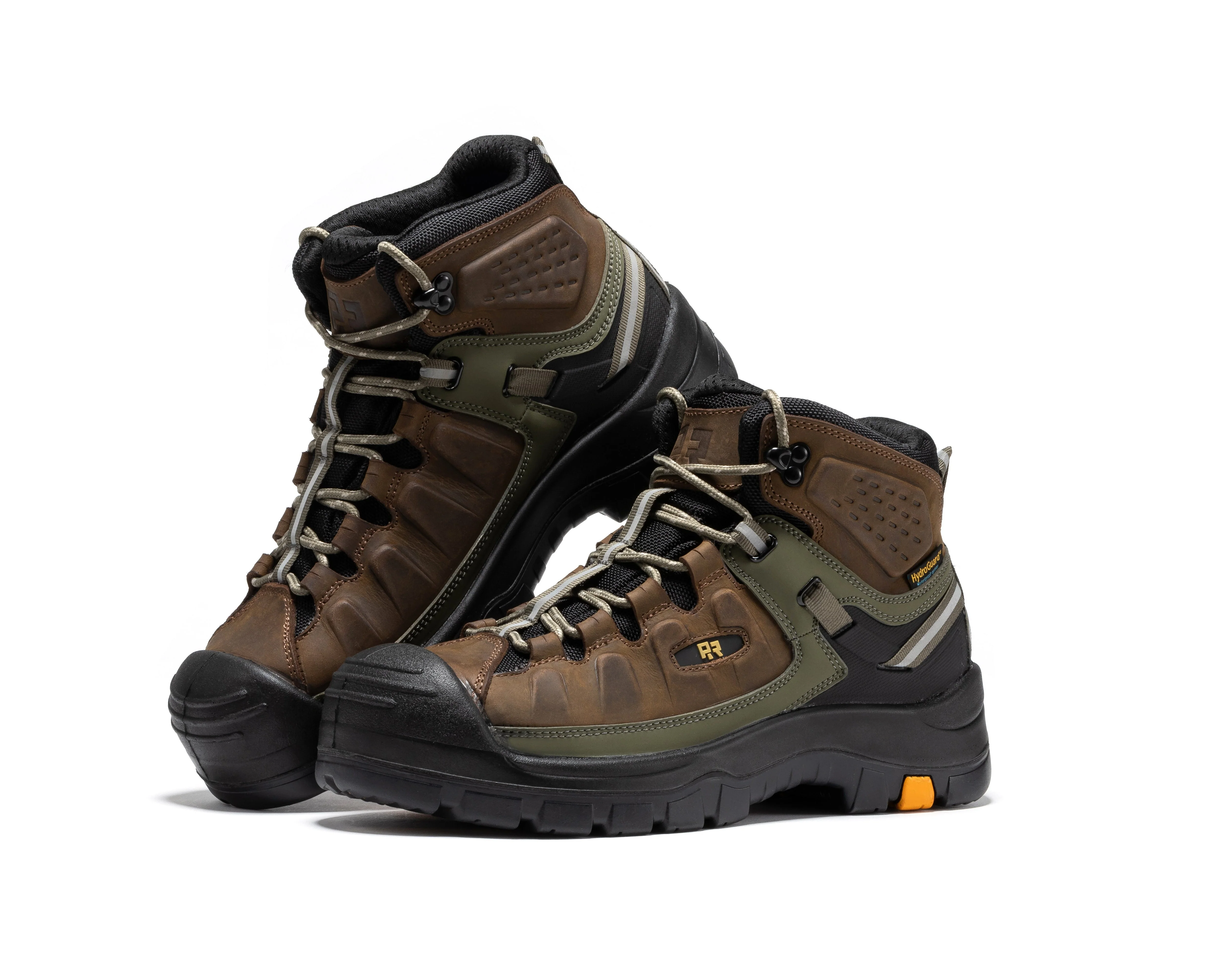 Woodland Brown 6 inch Composite Toe Waterproof Leather Work Boots AK661 - Image 8