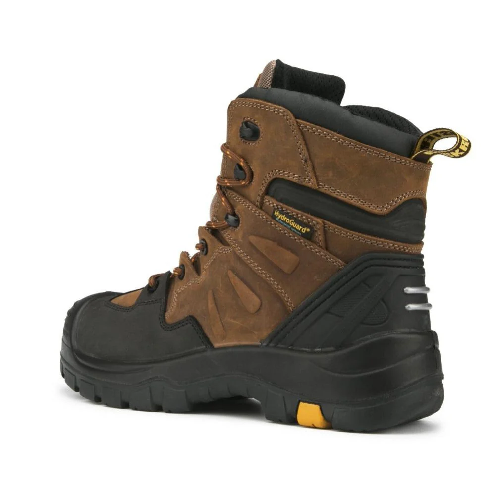 Woodland Brown 6 inch Waterproof Safety Toe Leather Work Boots AK669 - Image 3