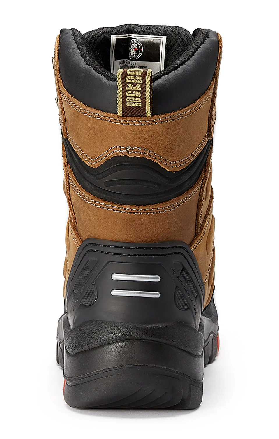 Woodland Men's 8 inch Brown Work Boots, Composite Toe, Slip Resistant, Electrical Hazard Protection, Rubber outsole AK869 - Image 3