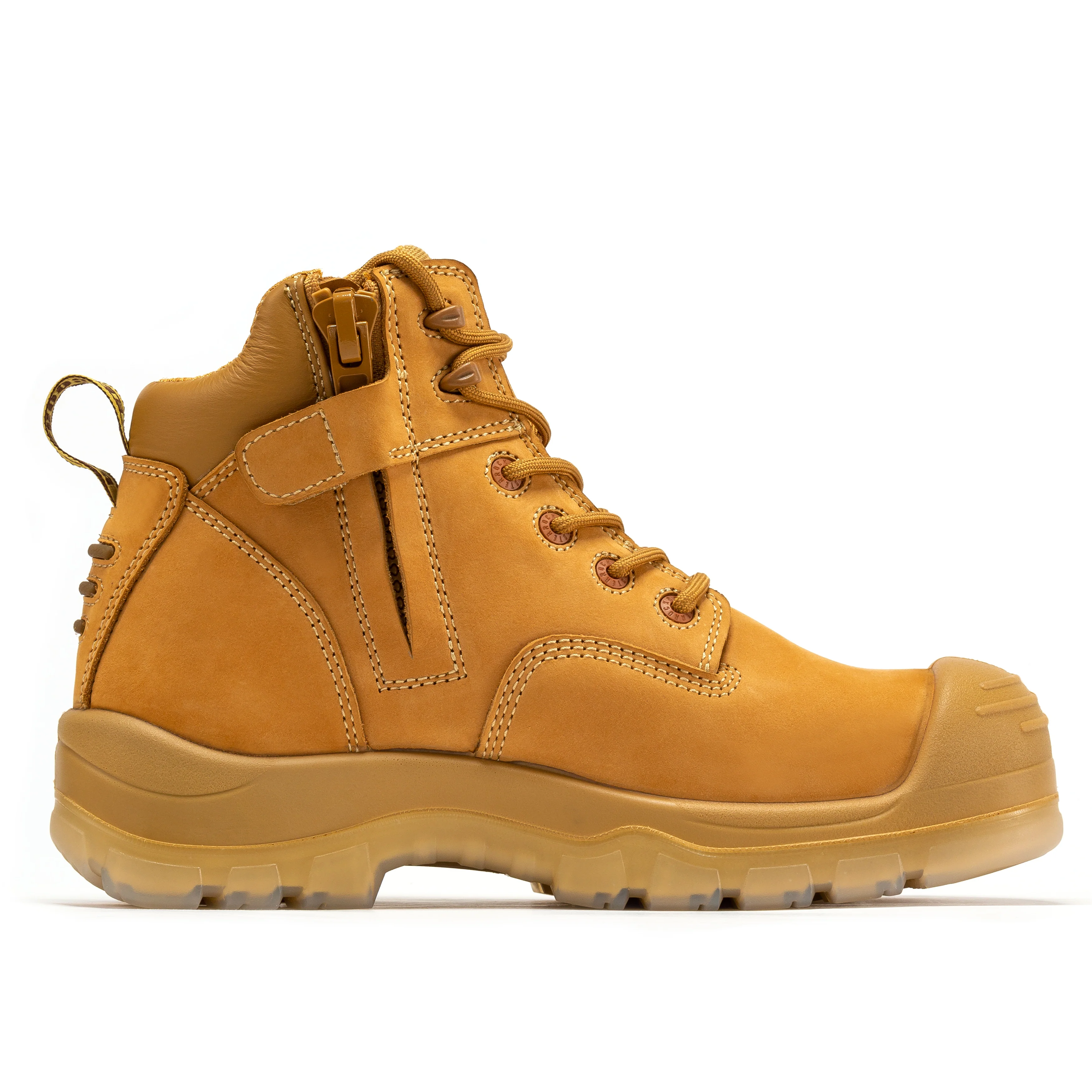 Woodland Wheat 6 inch Composite Toe Zip-sided Leather Work Boots AK659 - Image 3