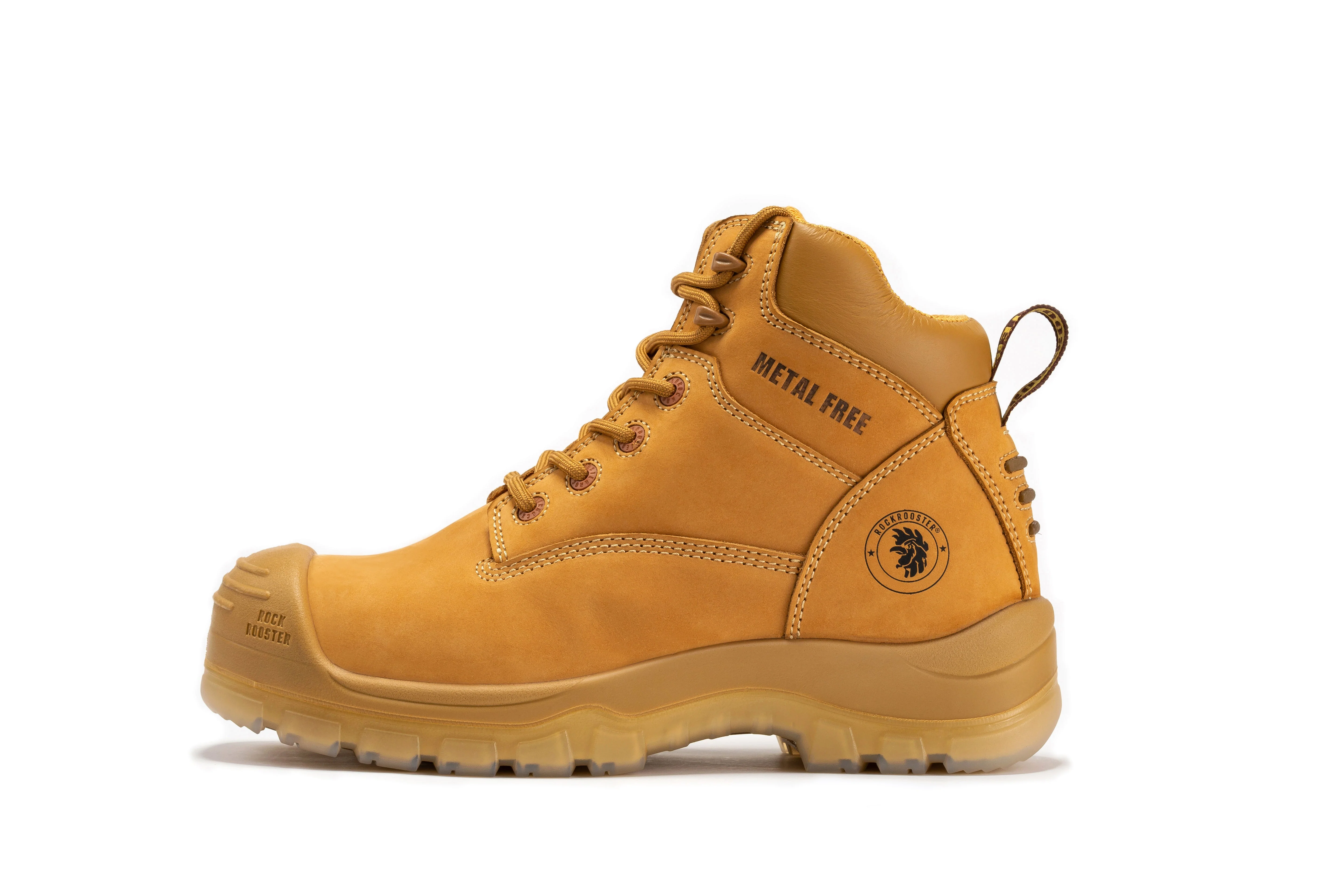 Woodland Wheat 6 inch Composite Toe Zip-sided Leather Work Boots AK659 - Image 4