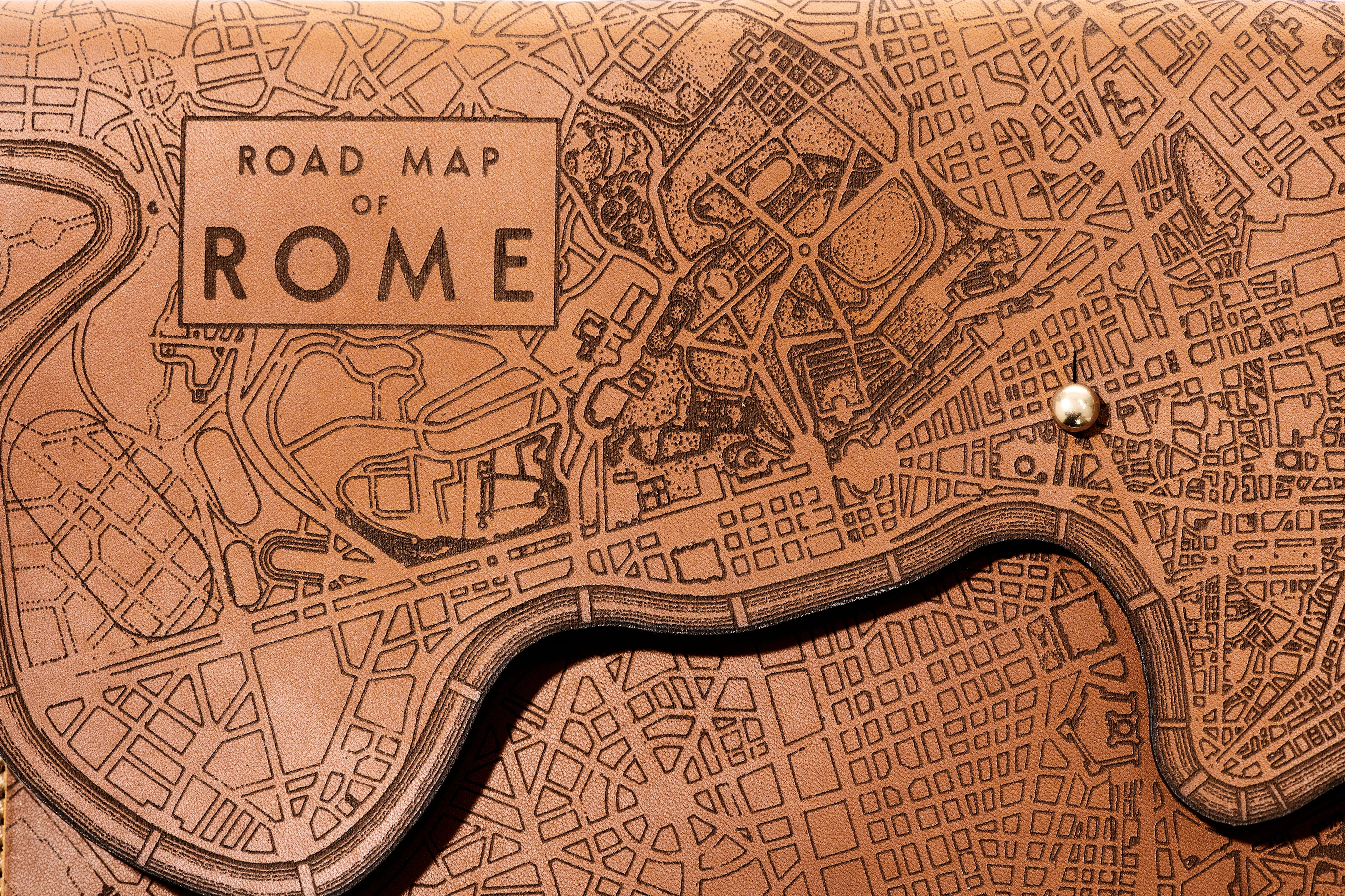 Rome Map Clutch | Etched Italy Map - Image 3