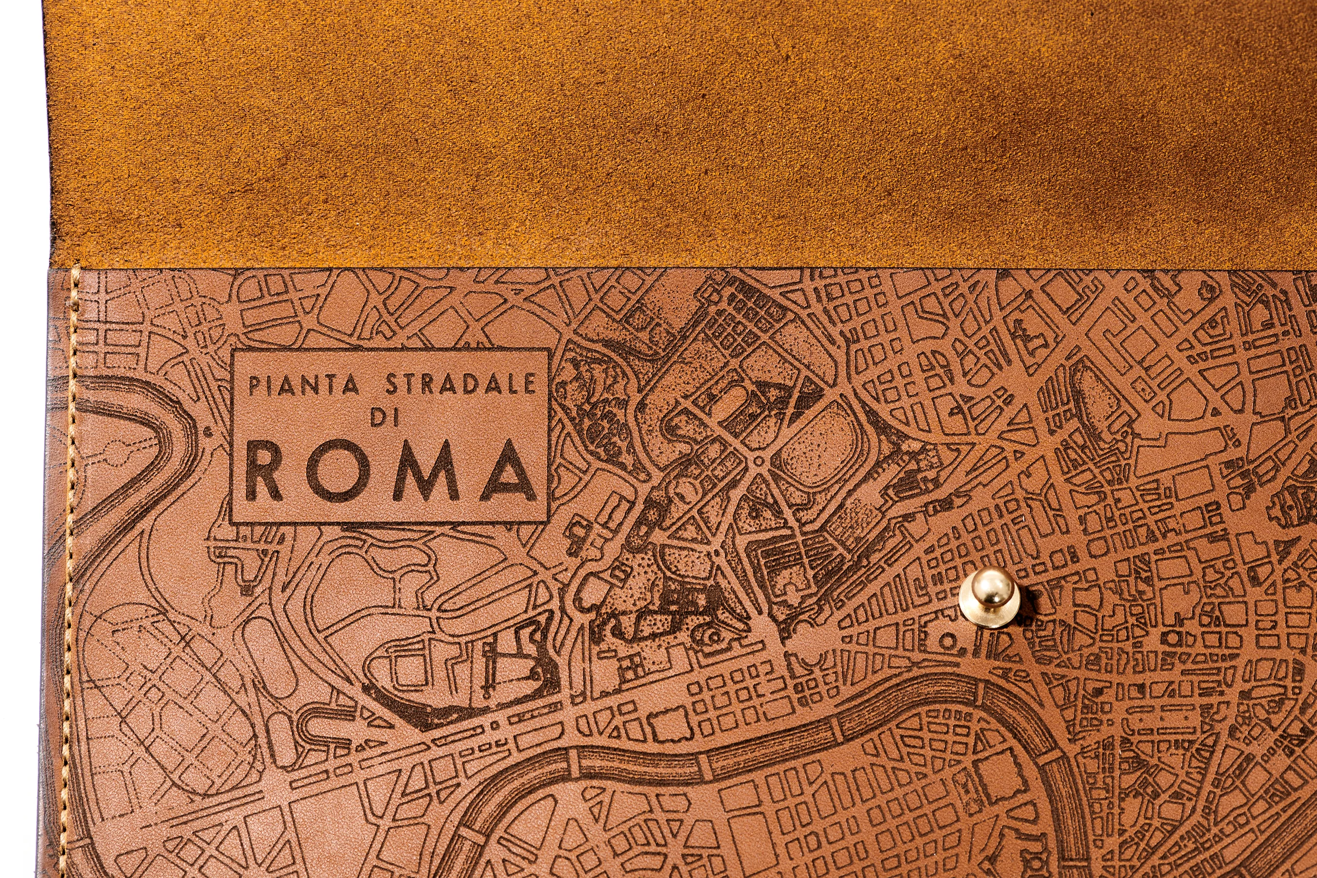 Rome Map Clutch | Etched Italy Map - Image 4