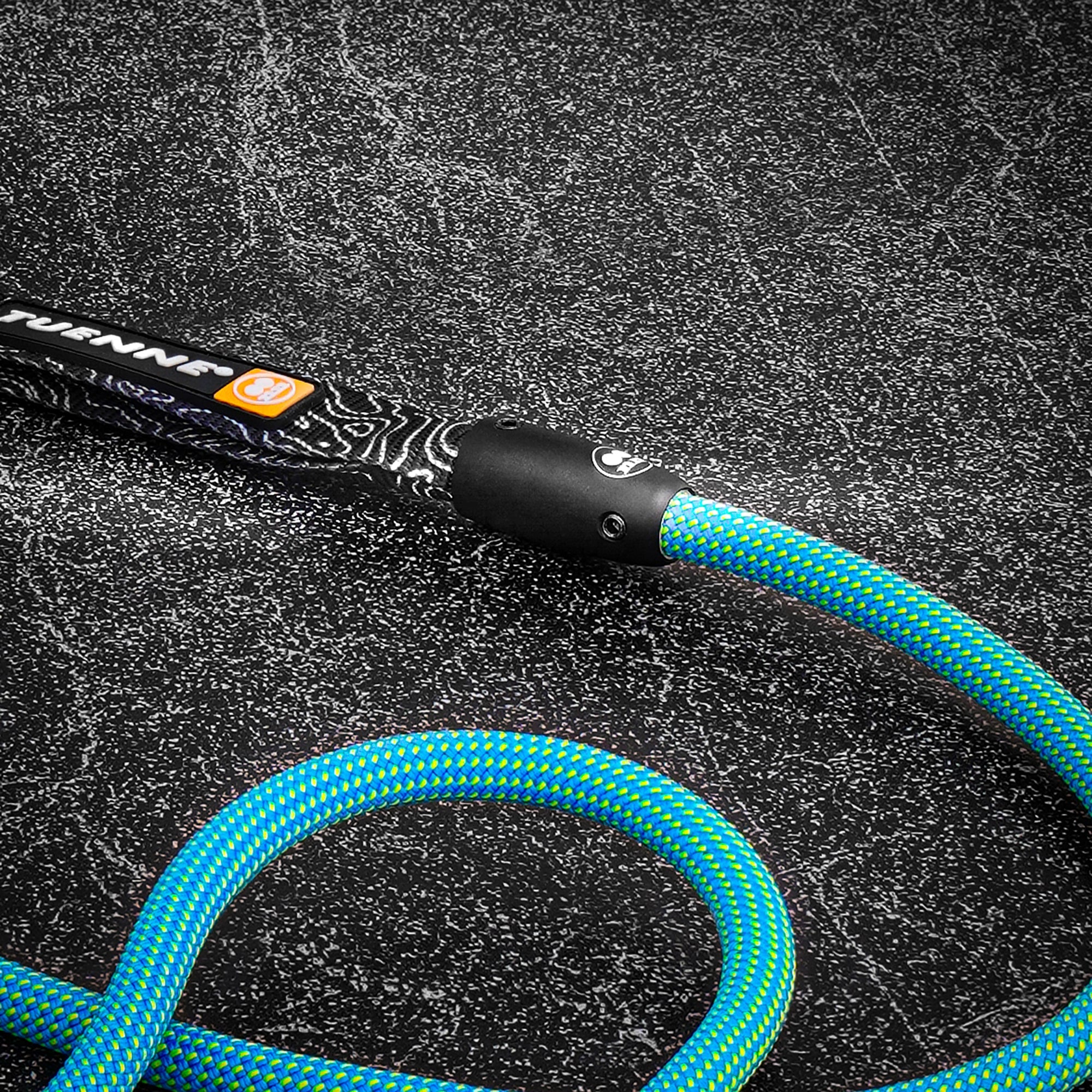 Rope Dog Leash with Auto-Locking Carabiner – 9.4mm Dry-Treated | Ion Blue - Image 2