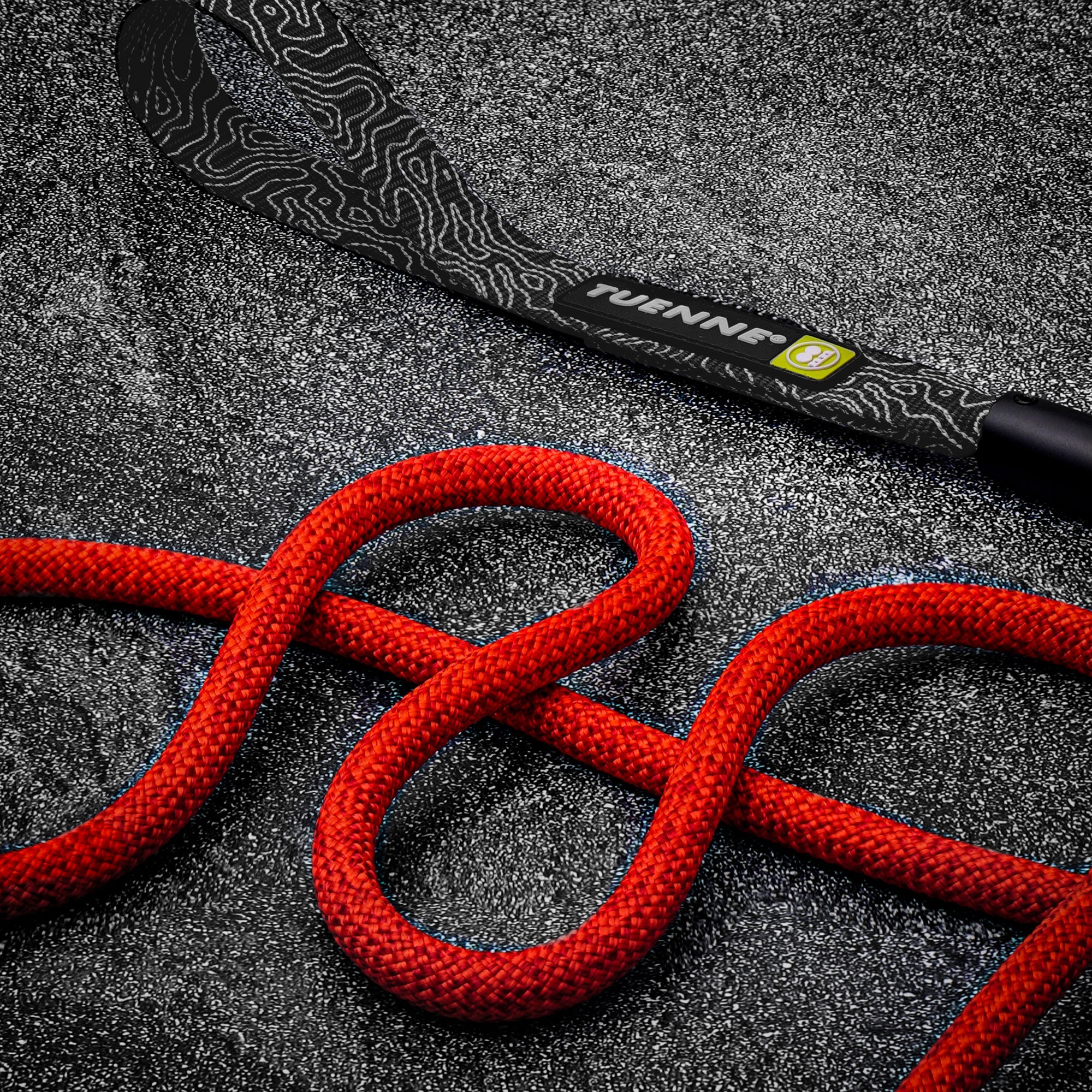 Rope Dog Leash with Auto-Locking Carabiner – 9.8mm Mammut | Blood Red - Image 2