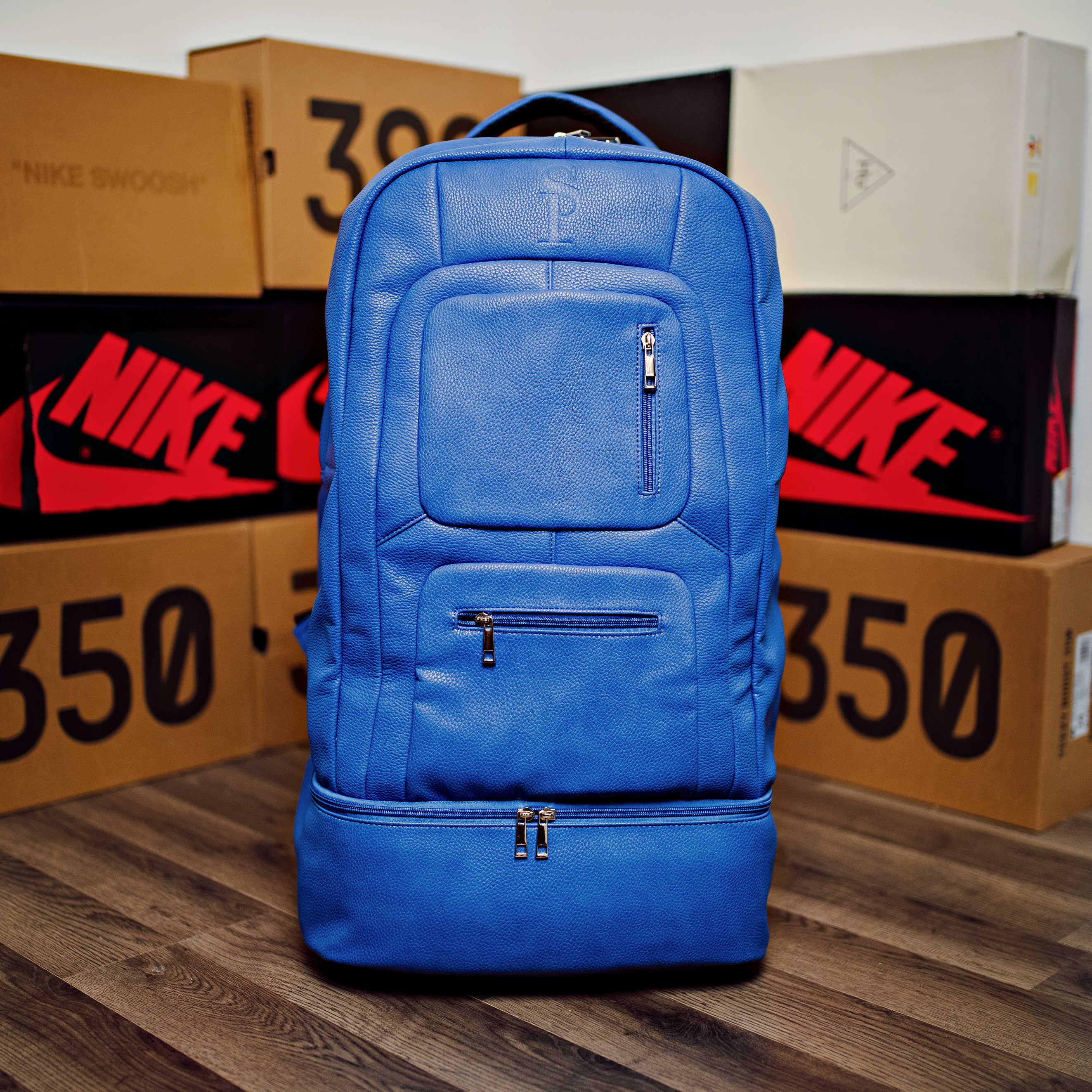 Royal Blue Leather Carryon Bag (XL Design) *Holds Size 17 (Only 150 Made) - Image 4