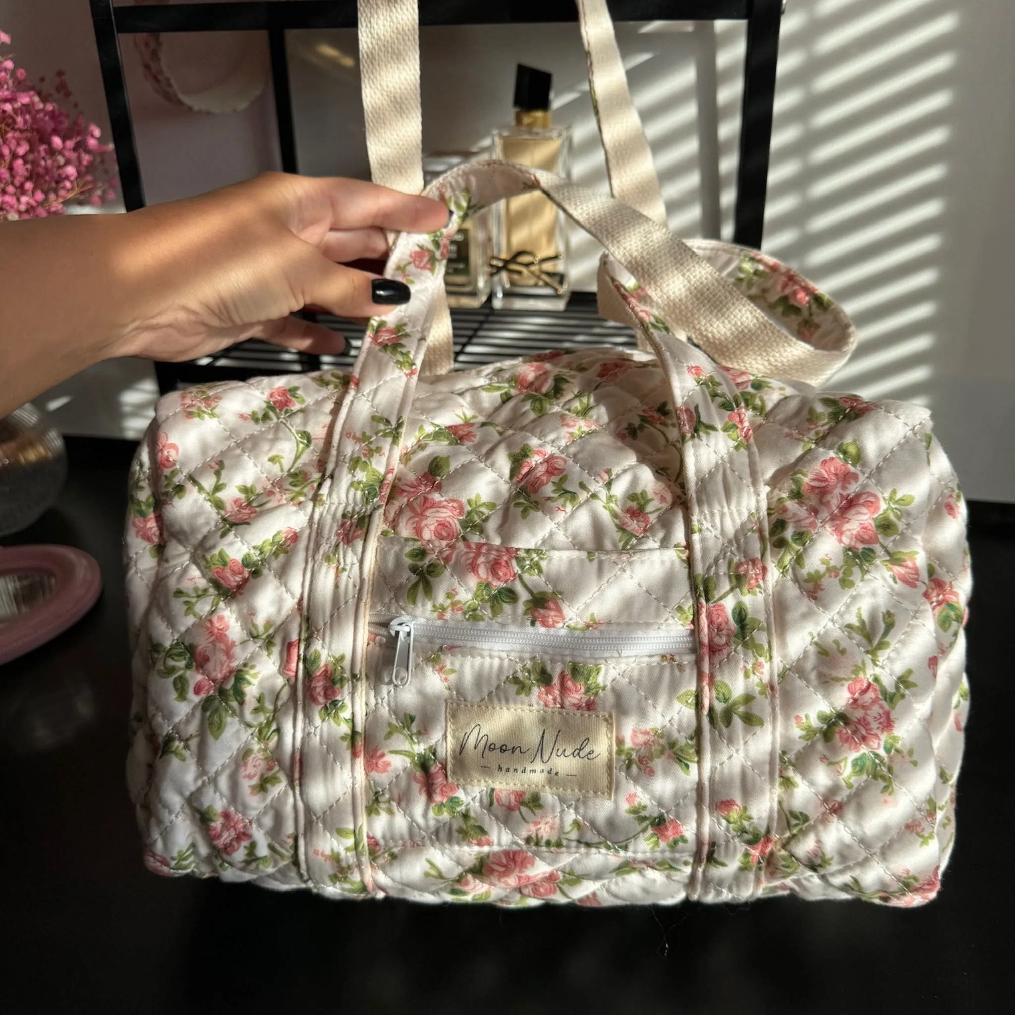 Roze Mini Duffel Bag - Image 4