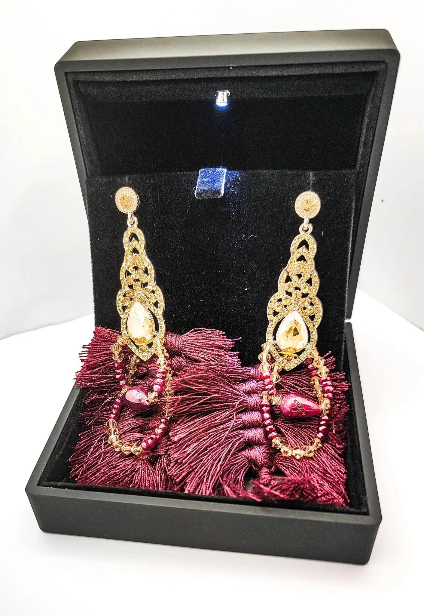 Ruby and Amber Swarovski Crystals - Image 3