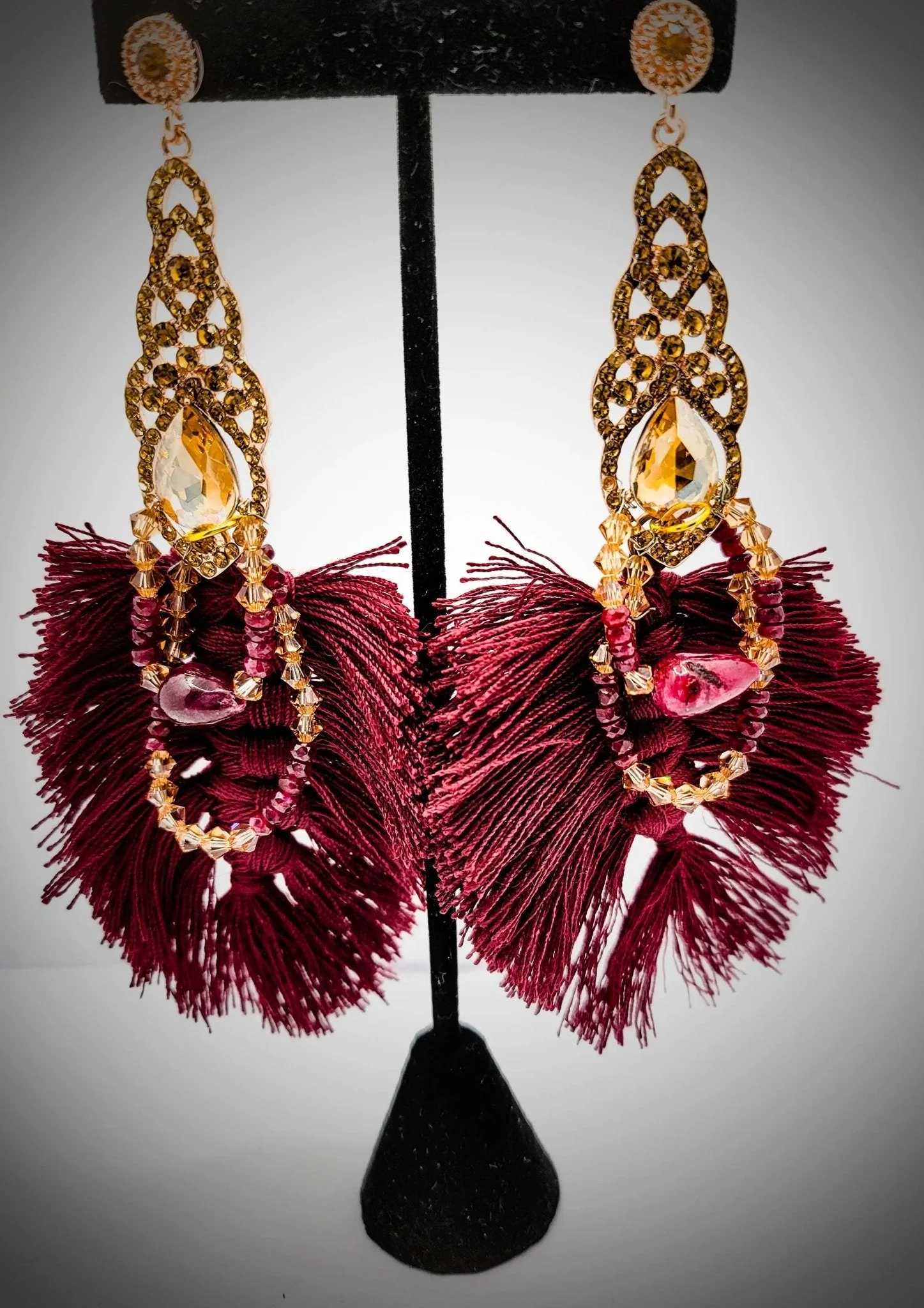 Ruby and Amber Swarovski Crystals - Image 4