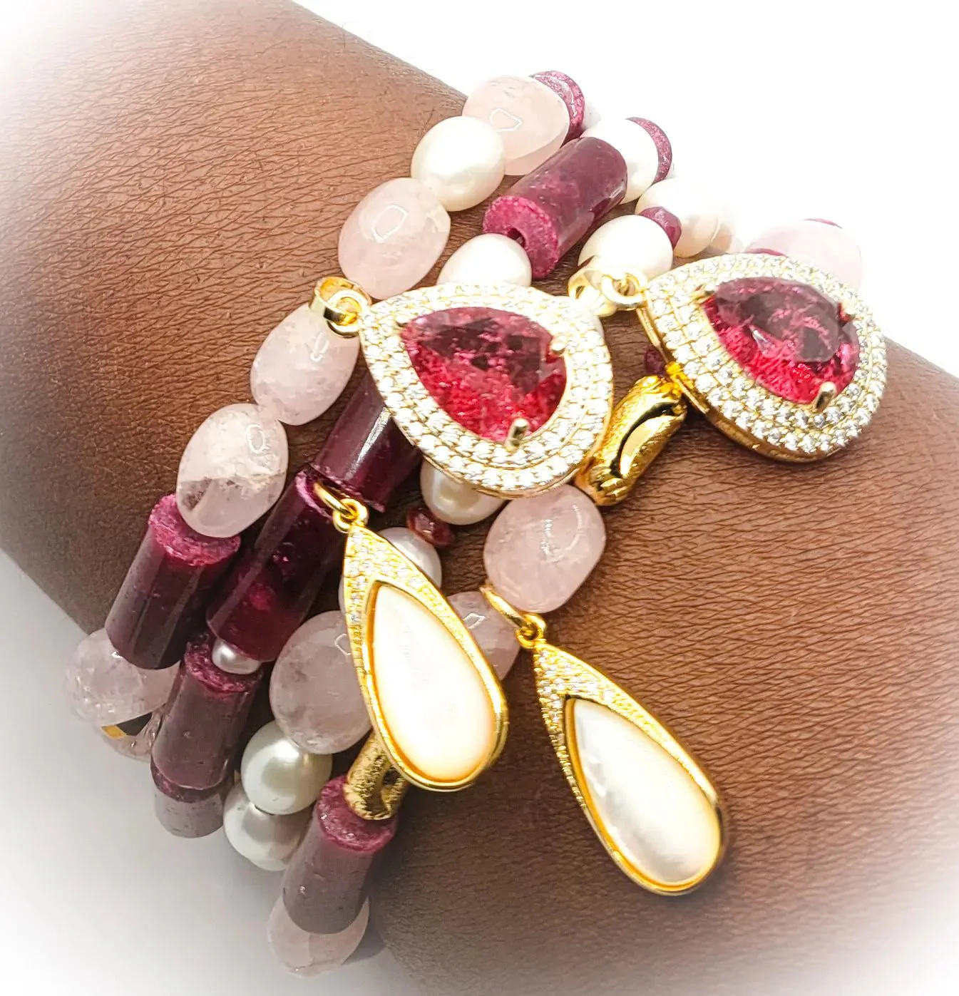 Ruby and Morganite bracelet - Image 2