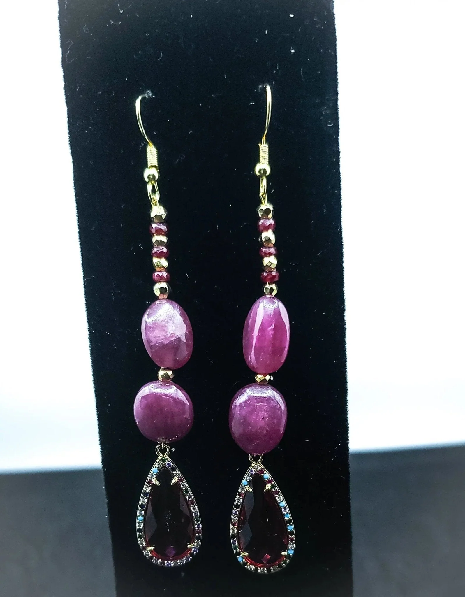 Ruby and Rubellite Earrings - Image 2