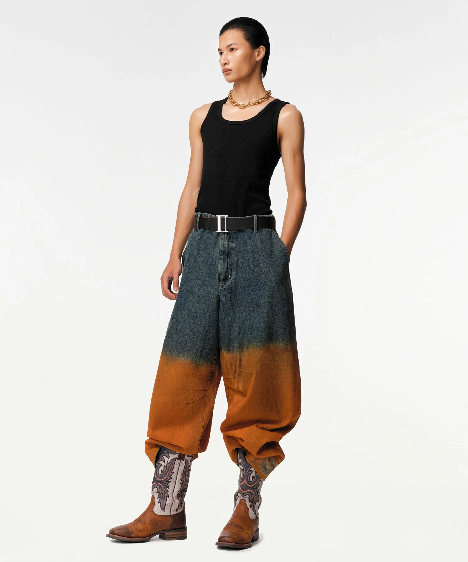 Rusted Ombre Gemyny Horseshoe Jeans - Image 3