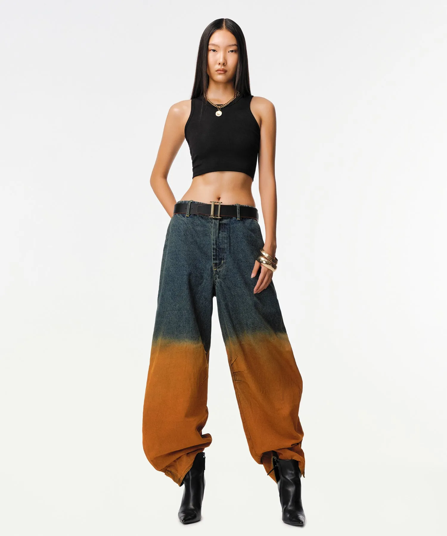 Rusted Ombre Gemyny Horseshoe Jeans - Image 5