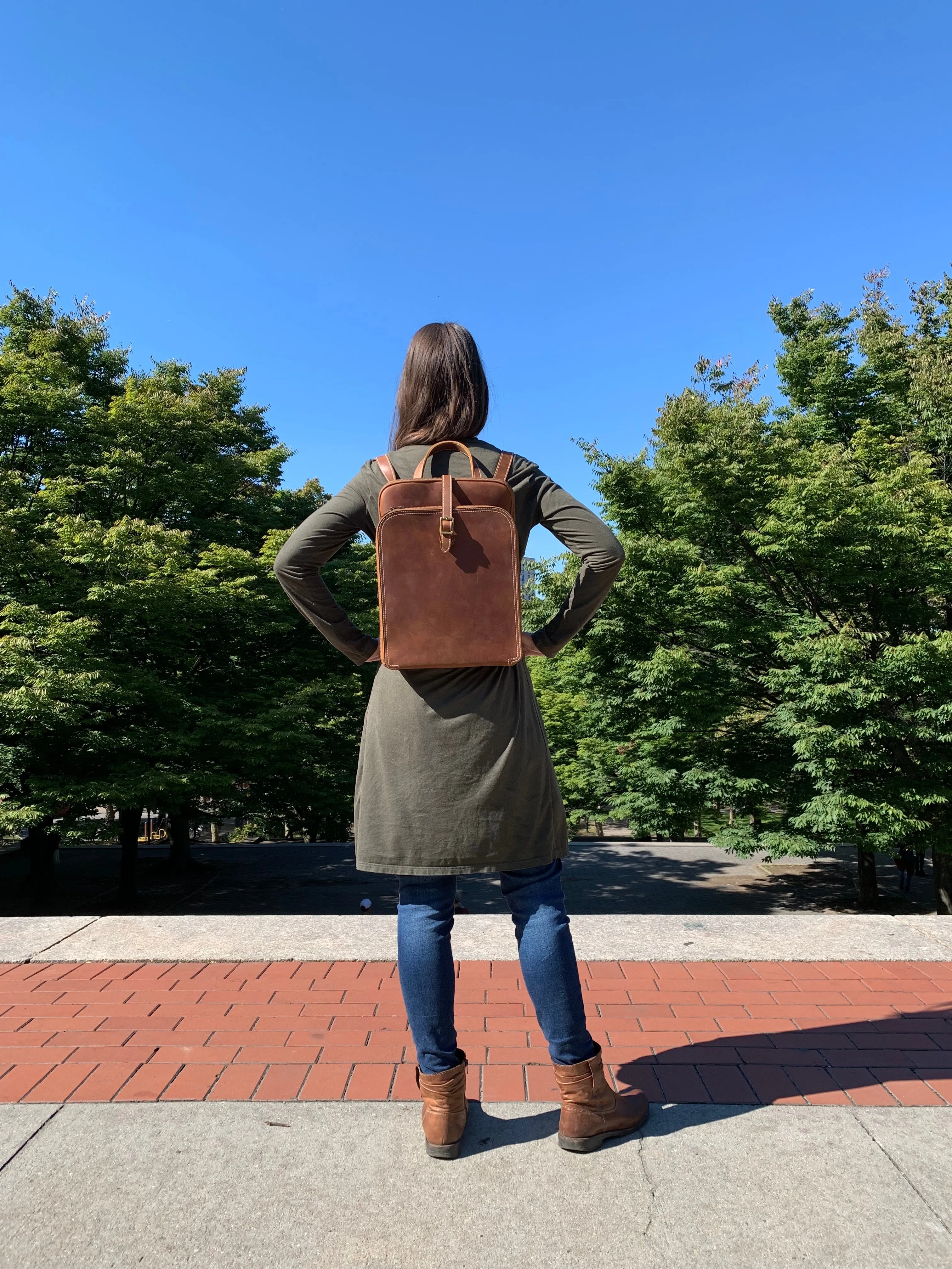 Sachi Leather Backpack | Small Women's Leather Backpack - Image 9