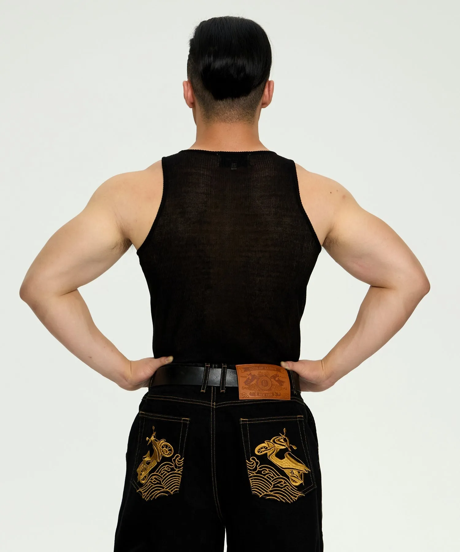 Saigonagram Sheer Rib Knit Tank Top - Image 11