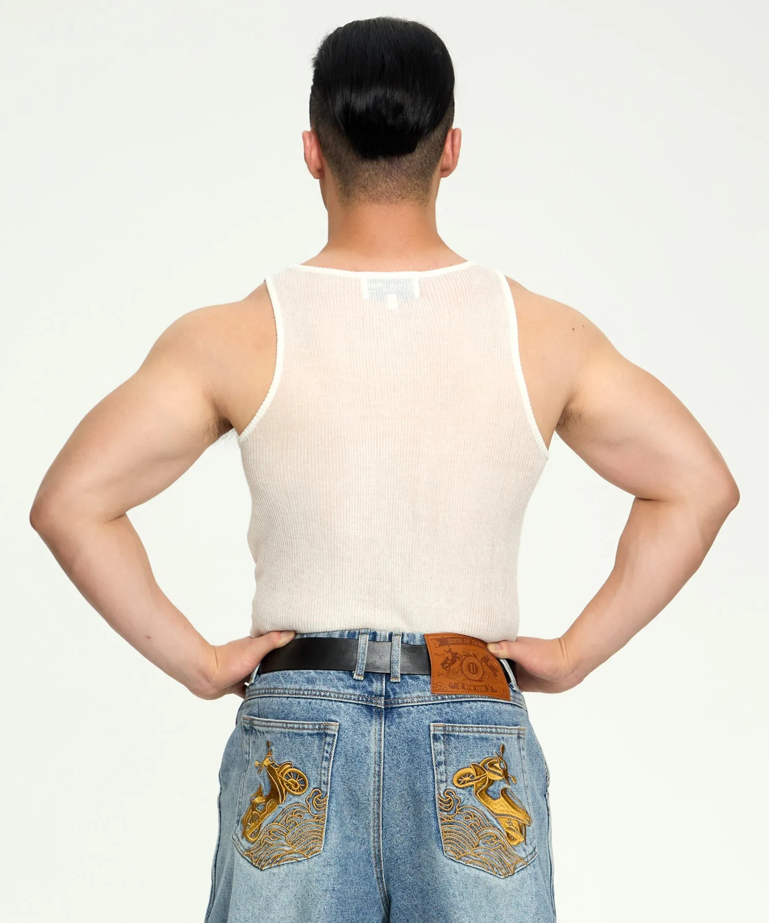 Saigonagram Sheer Rib Knit Tank Top - Image 3