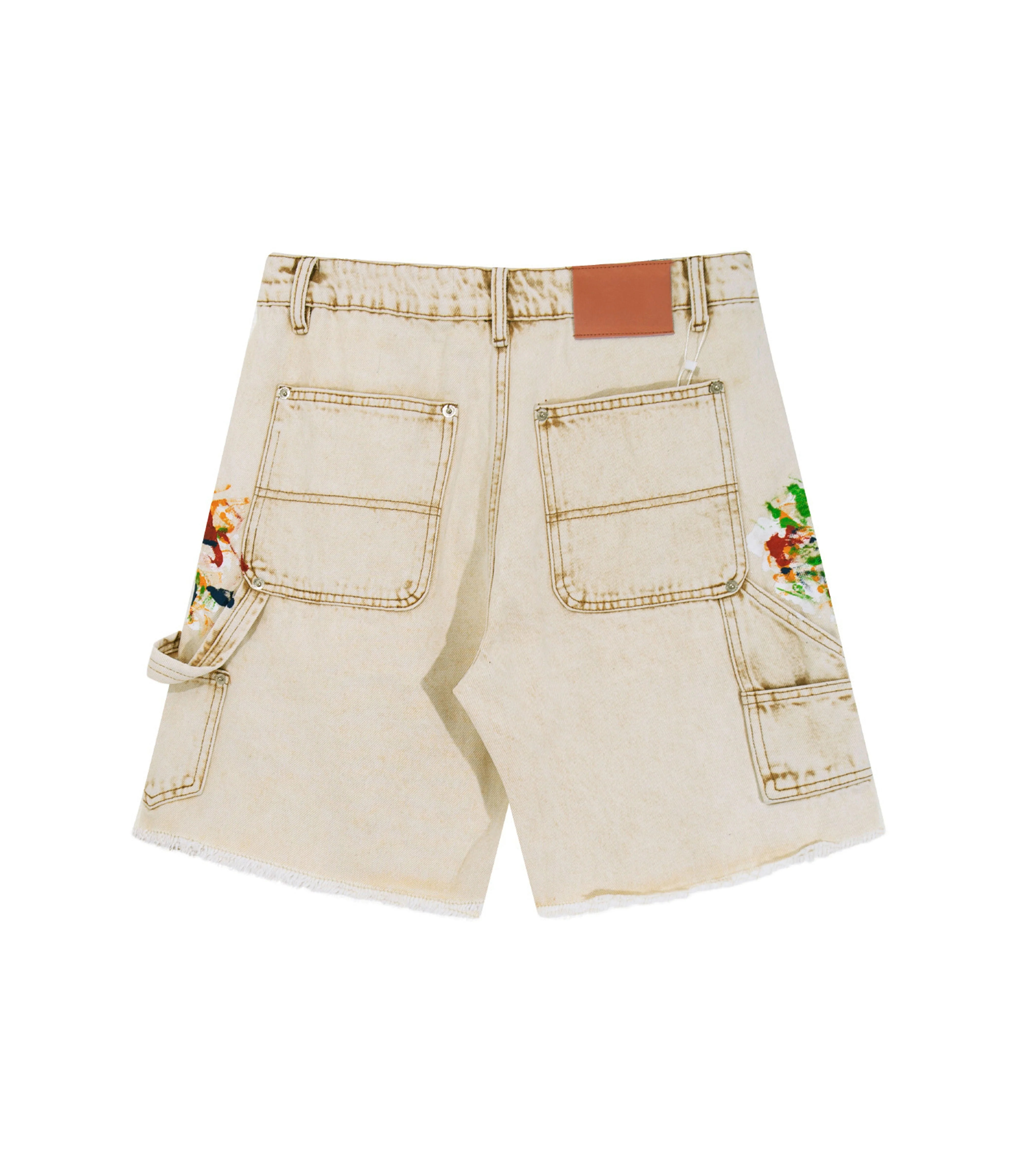 SAND SPLIT PAINTERS SHORTS - Image 2