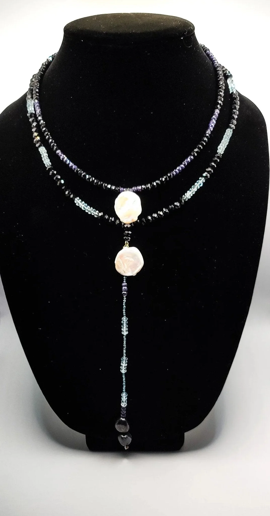 Sapphire & Blue Topaz Collar Necklace - Image 2